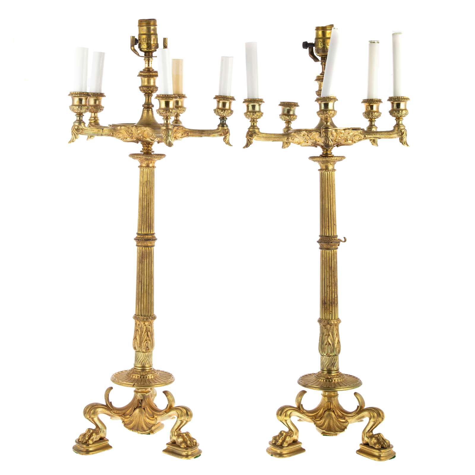A PAIR OF FRENCH EMPIRE STYLE BRONZE 2e9a60