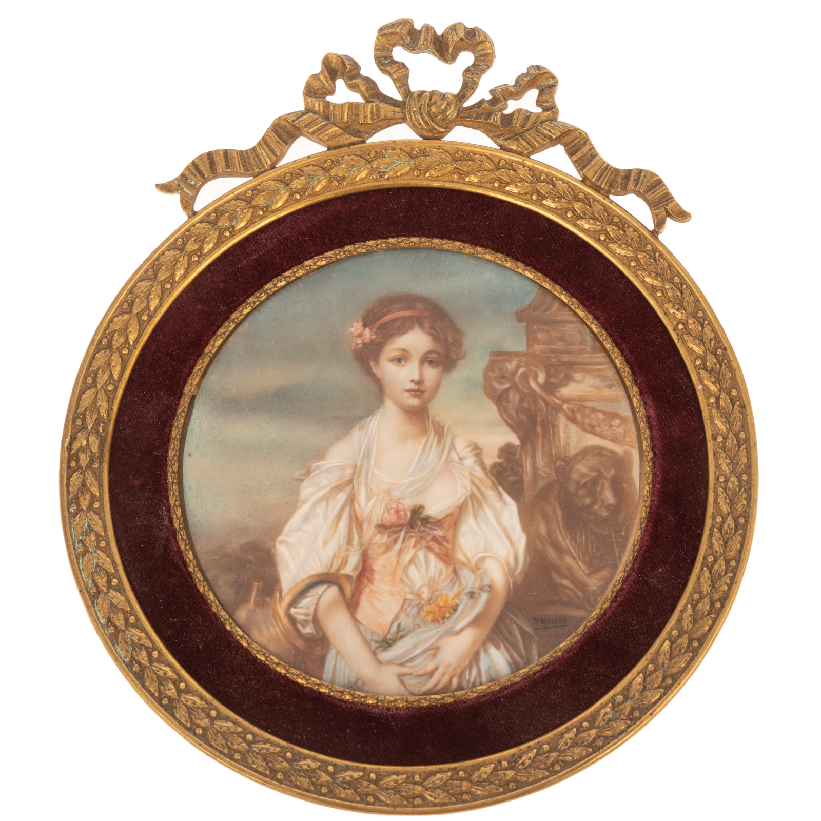 REYNOLD, MINIATURE OF CLASSICAL MAIDEN