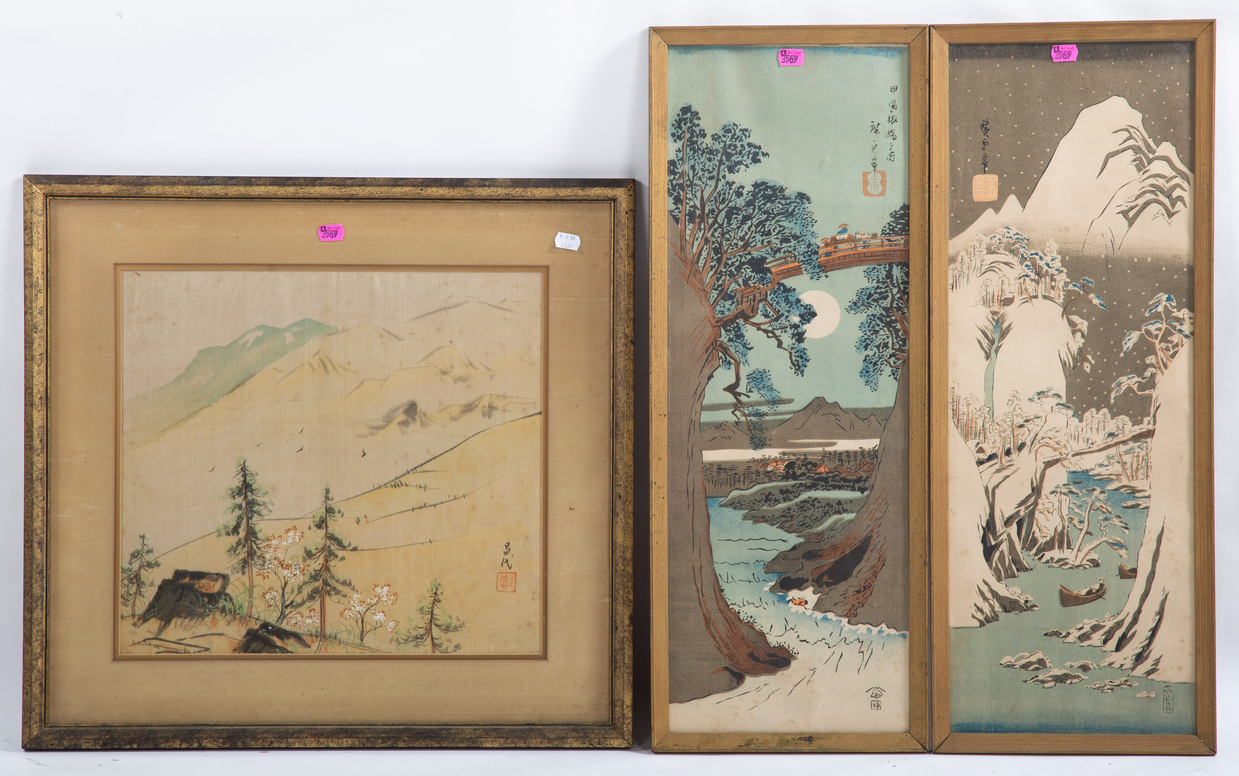 THREE ASSORTED FRAMED ASIAN ARTWORKS 2e9ac6