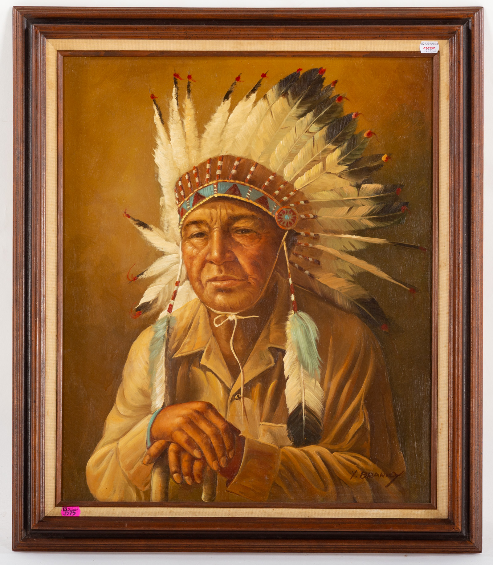 Y. BRANKY. "INDIAN CHIEF," OIL