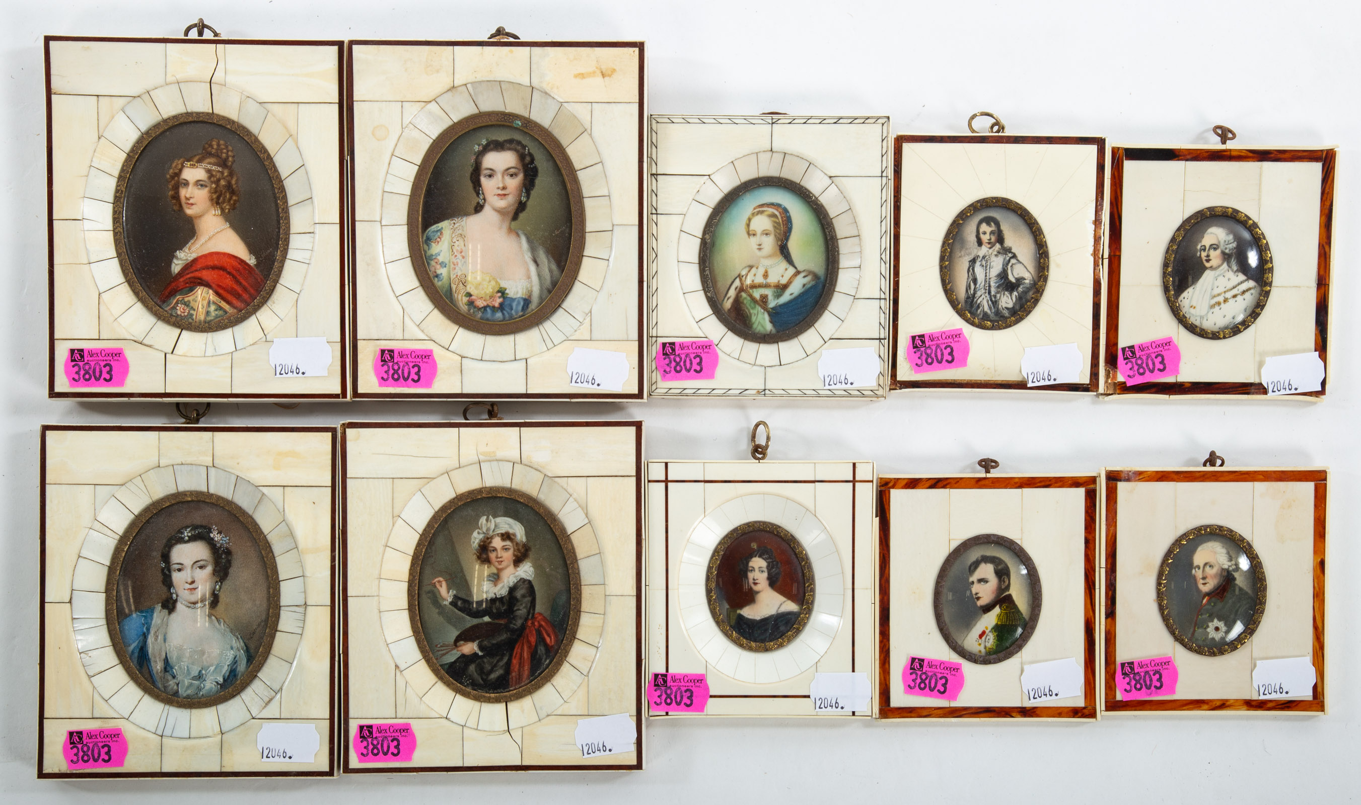 TEN REPRODUCTION MINIATURE PORTRAITS 2e9ba9