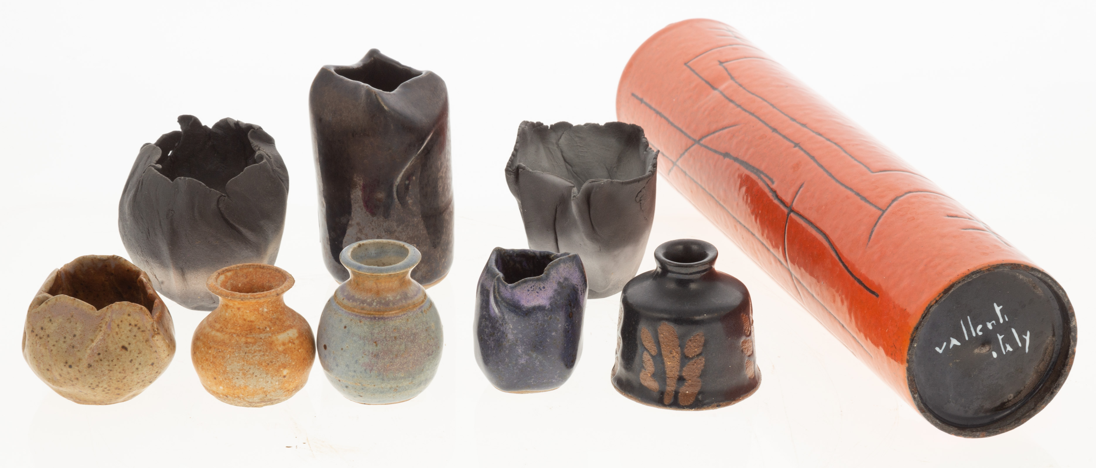 SELECTION OF NINE CERAMIC VASES