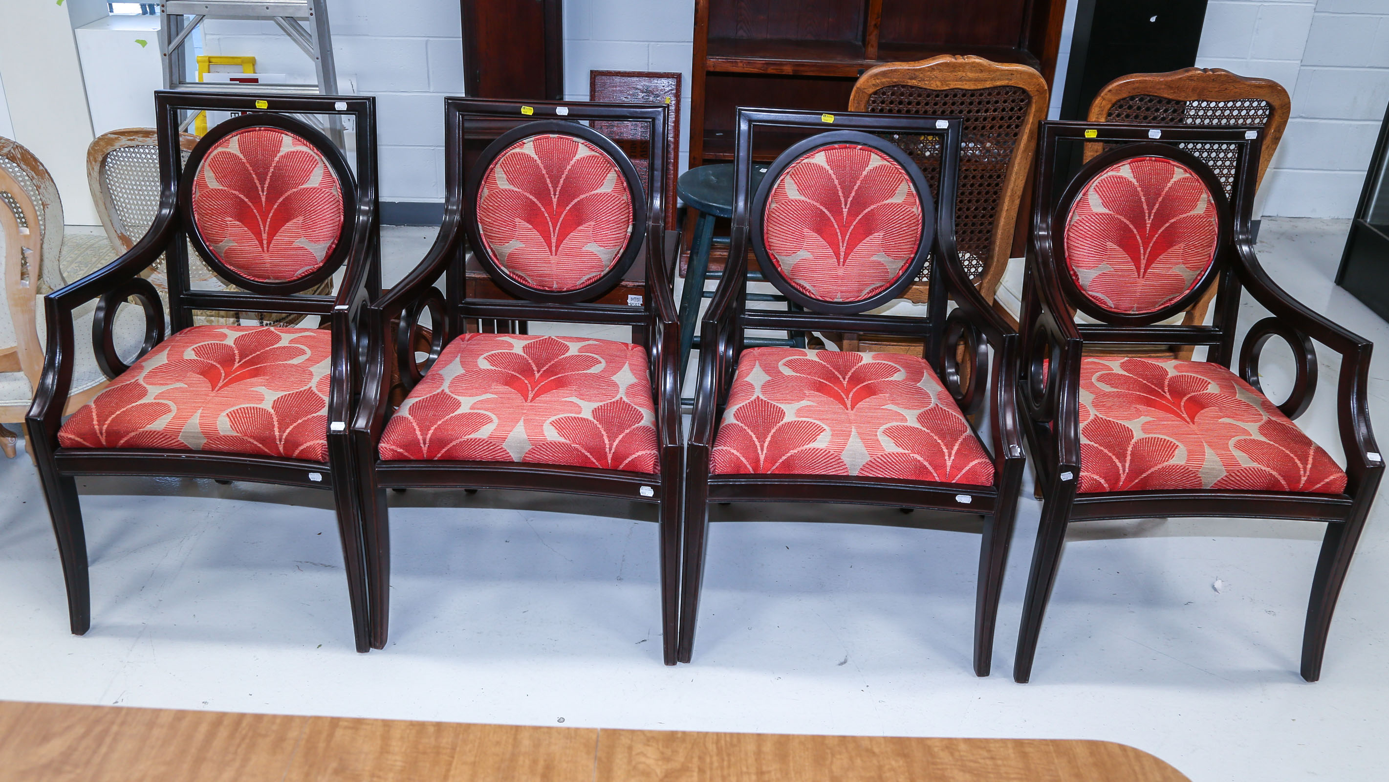 SET OF FOUR NEOCLASSICAL ARMCHAIRS 2e9c08