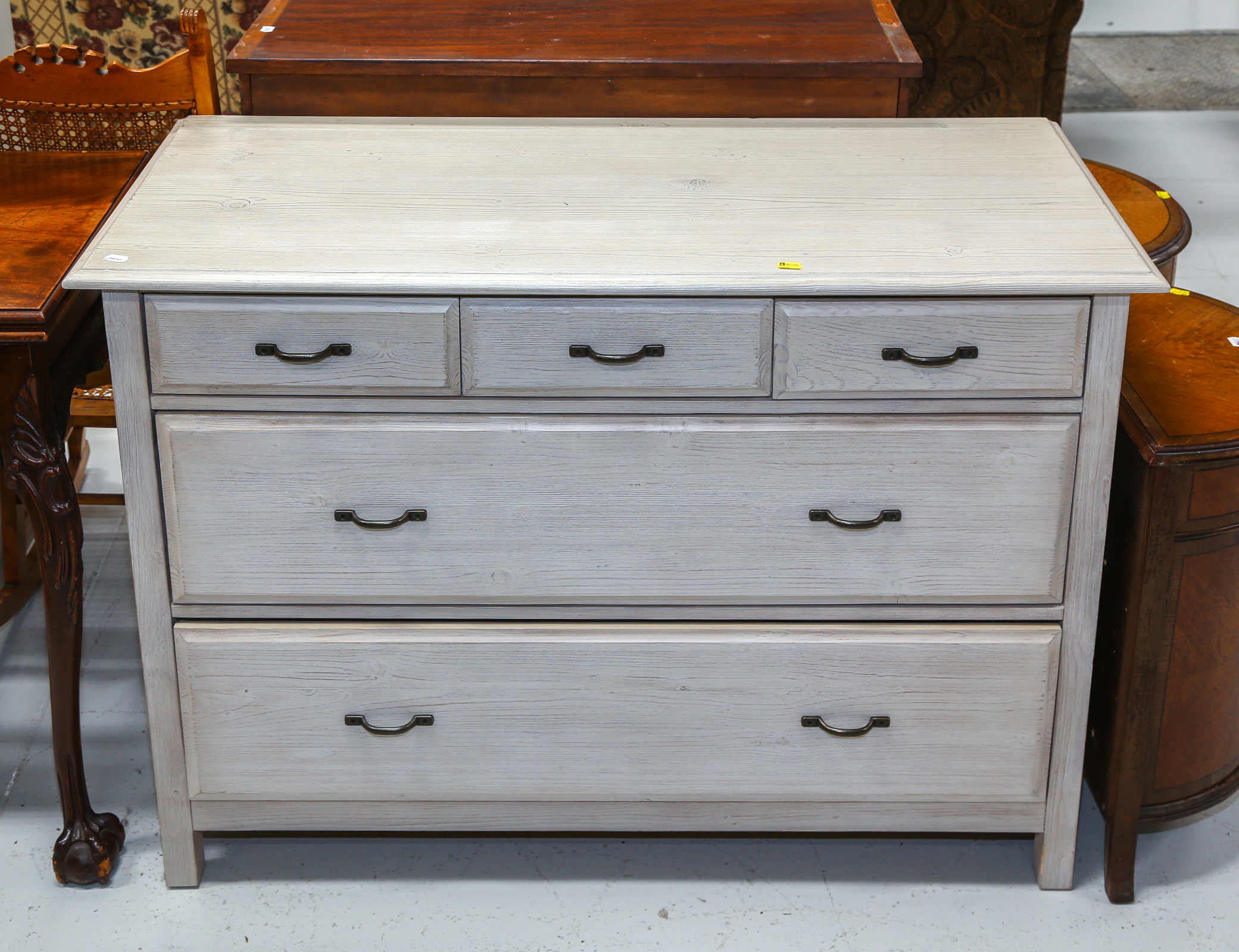 A PAINTED PINE CHEST OF DRAWERS 2e9c1f