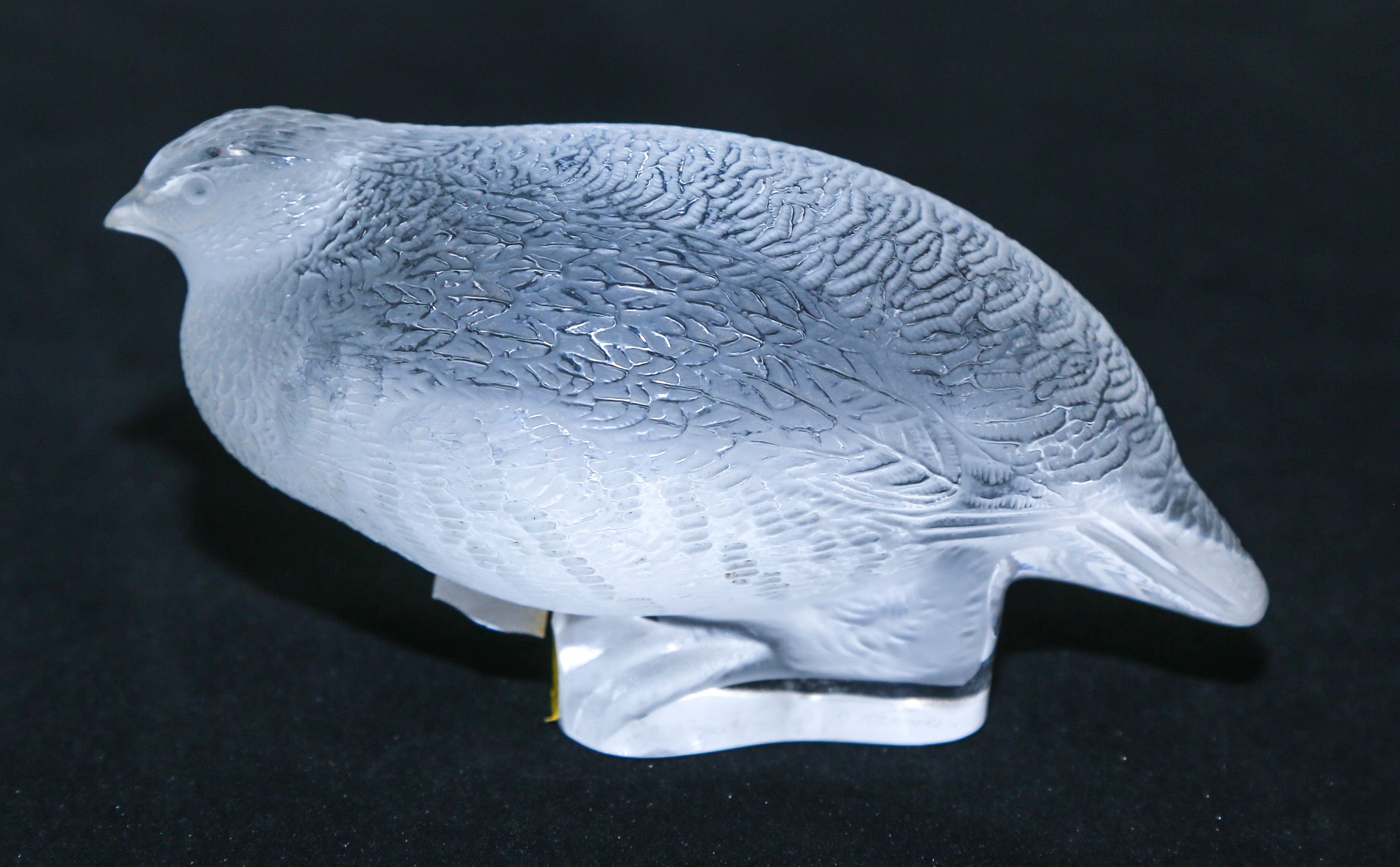 LALIQUE GLASS BIRD FIGURE 3 1/4