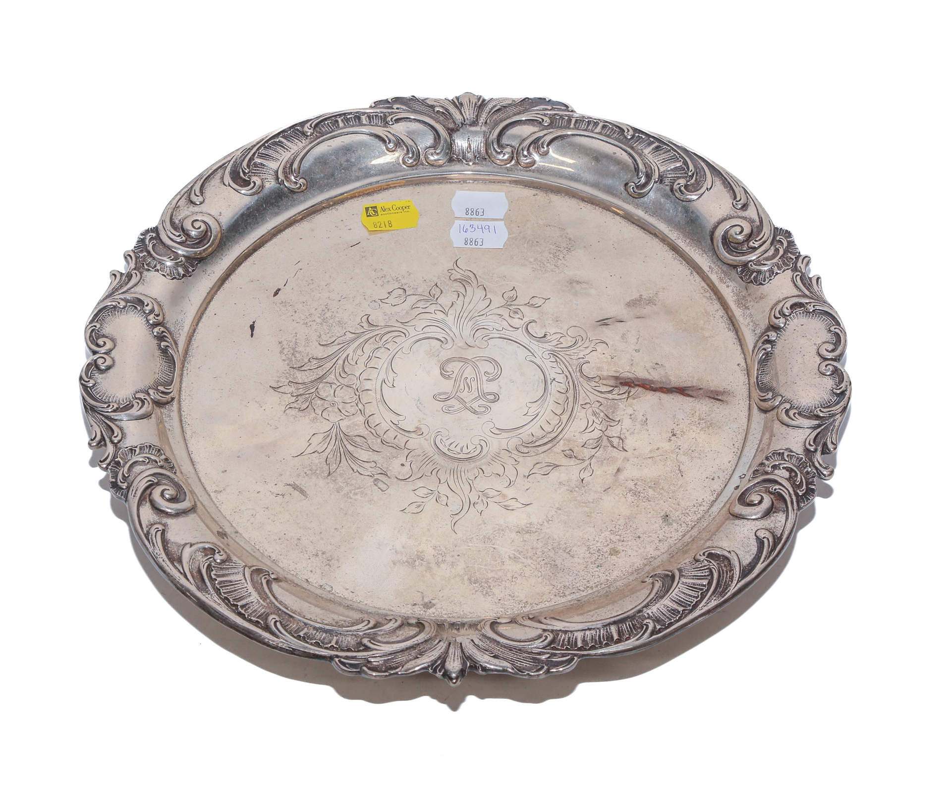 STERLING SILVER PLATTER Centered with