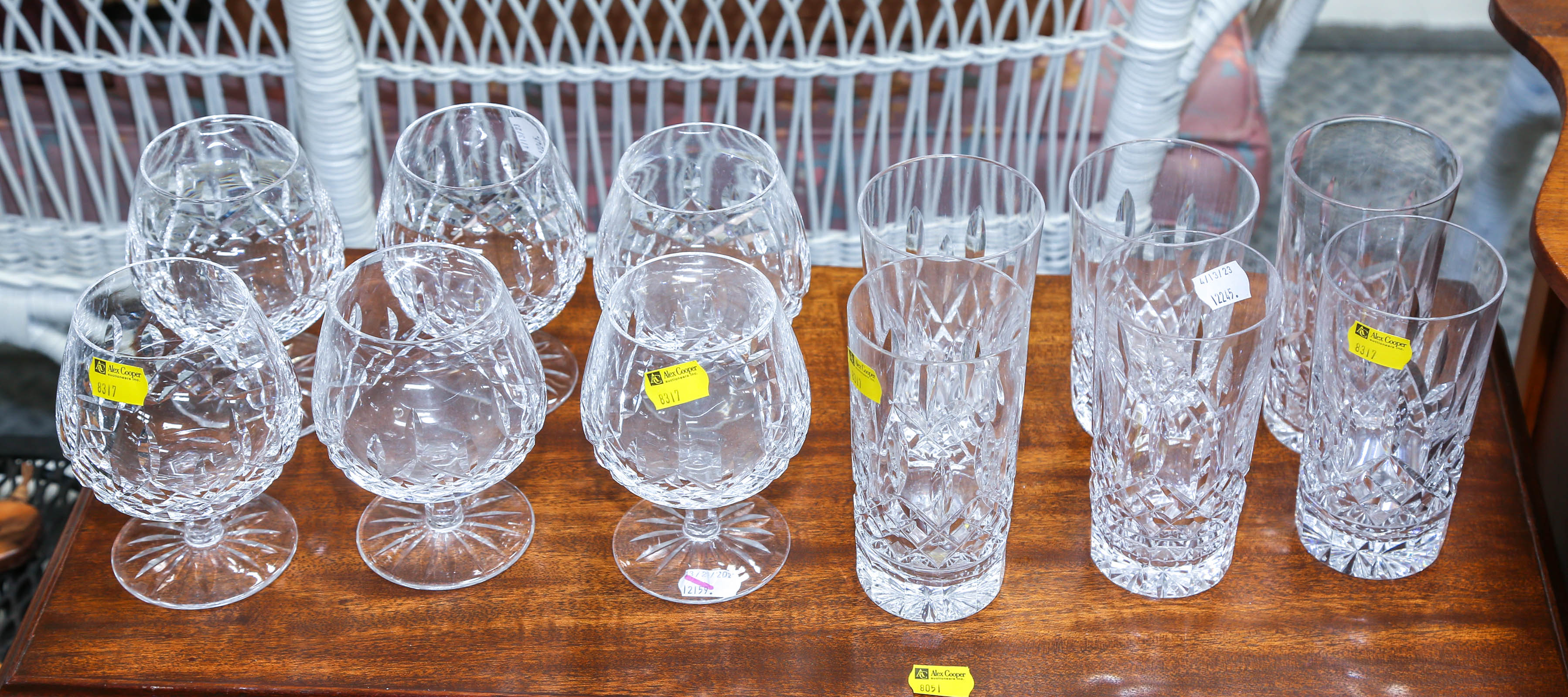 12 WATERFORD "LISMORE" GLASSES