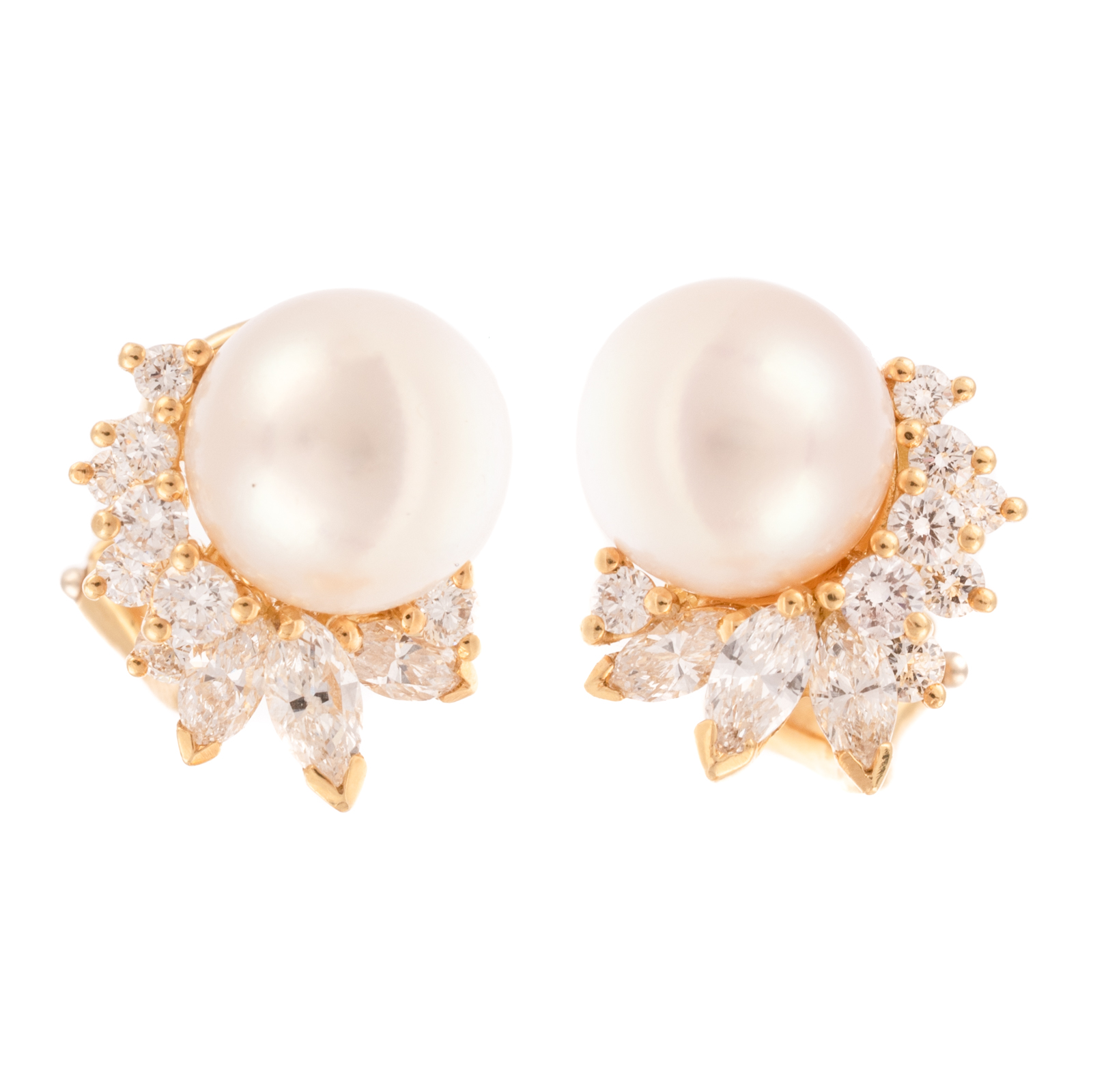 A PAIR OF MIKIMOTO PEARL DIAMOND 2e9f13