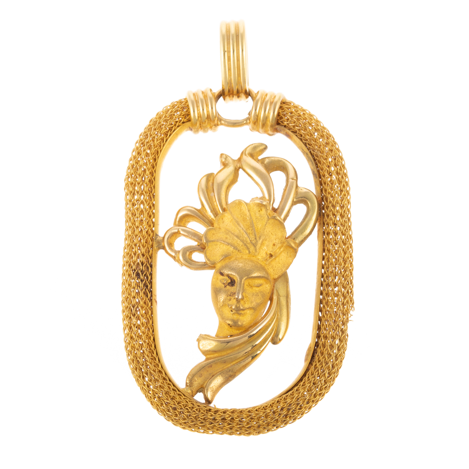 A LARGE 18K PENDANT OF WOMAN'S