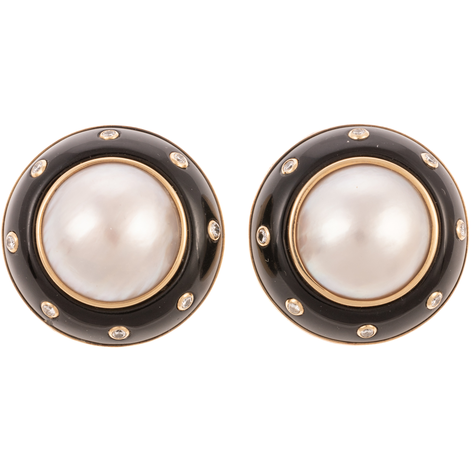 A PAIR OF DIAMOND ONYX AND MABE 2e9f72