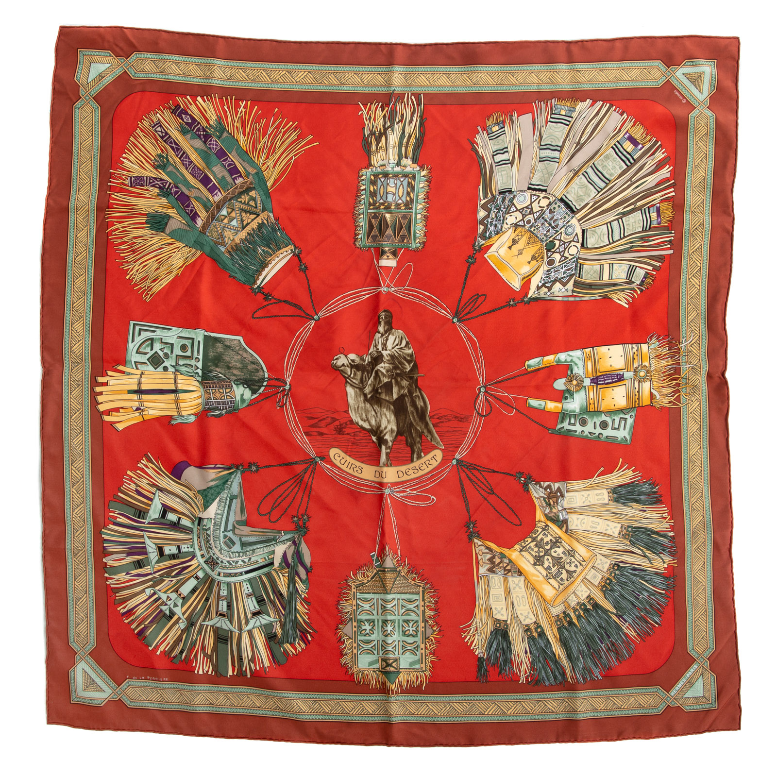 AN HERMES "CUIRS DU DESERT" SCARF