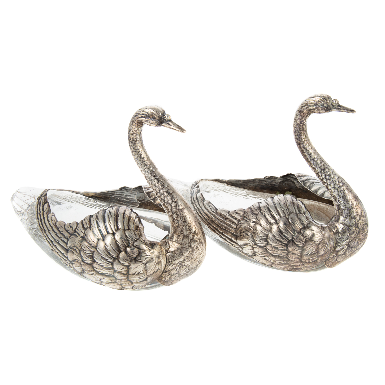 A PAIR OF DURGIN STERLING-MOUNTED GLASS