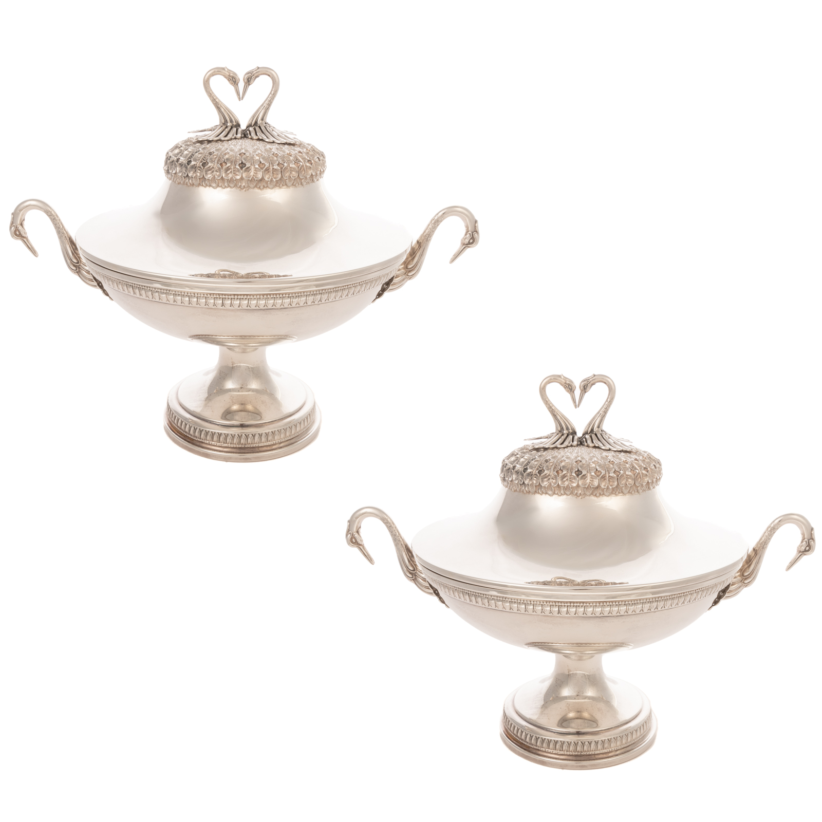 A PAIR OF CAMUSSO STERLING COVERED SIDE