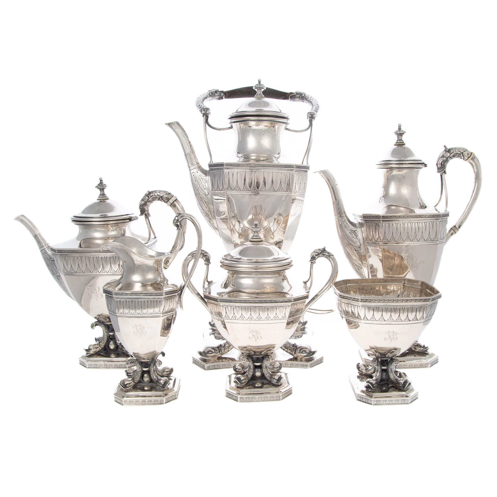 GERMAN SILVER TEA & COFFEE SERVICE