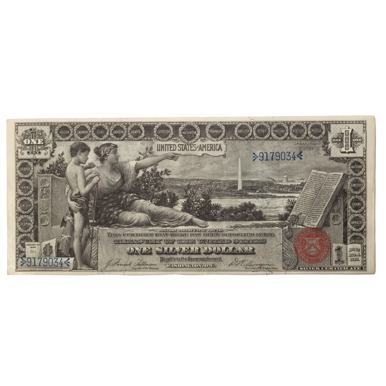 1896 $1 SILVER CERTIFICATE EDUCATIONAL