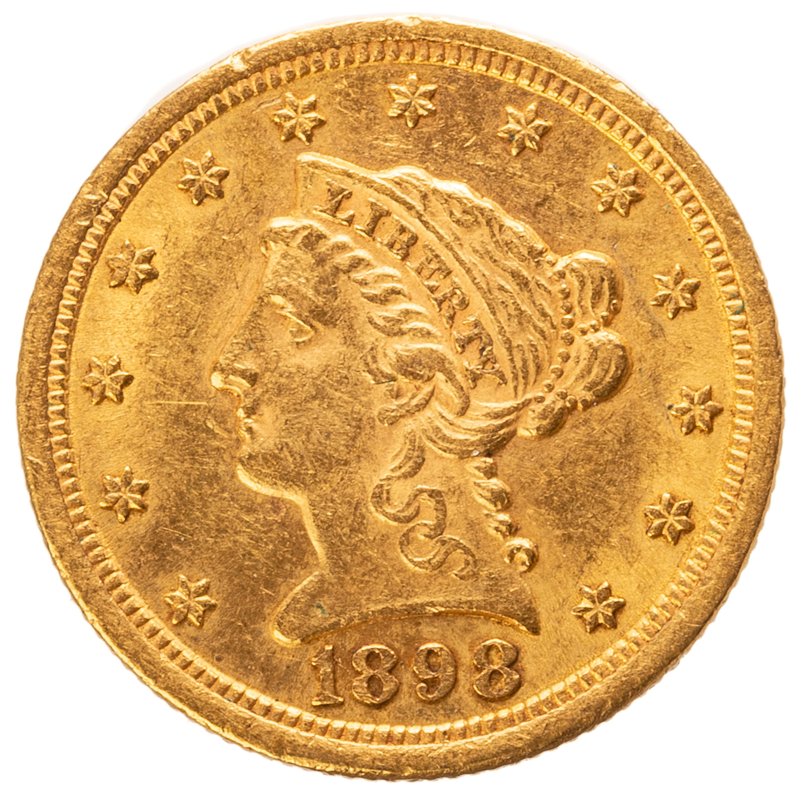 1898 2 50 LIBERTY GOLD QUARTER 2ea048