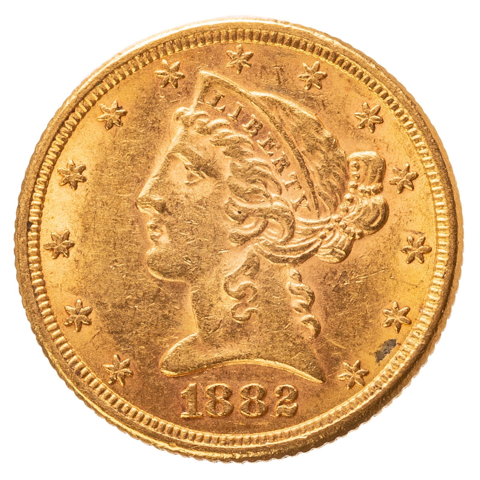 1882 5 LIBERTY GOLD HALF EAGLE 2ea04e