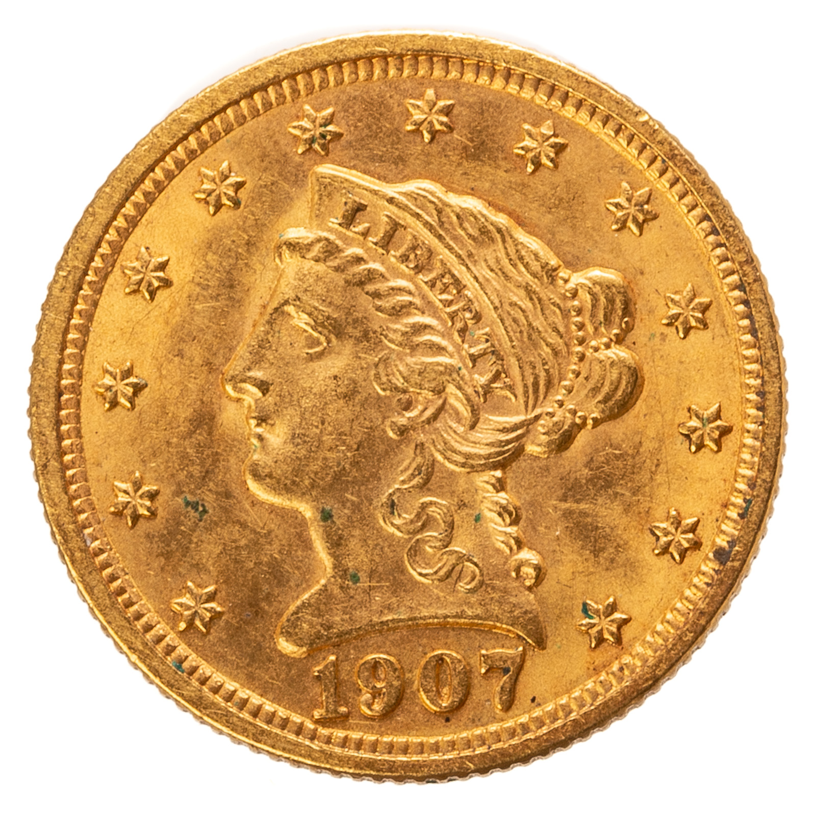1907 2 50 LIBERTY GOLD QUARTER 2ea04a