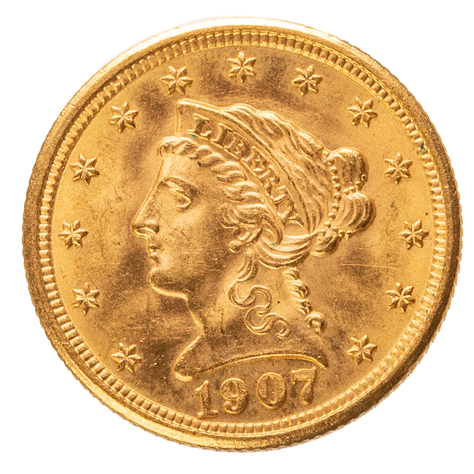 1907 2 50 LIBERTY GOLD QUARTER 2ea04b