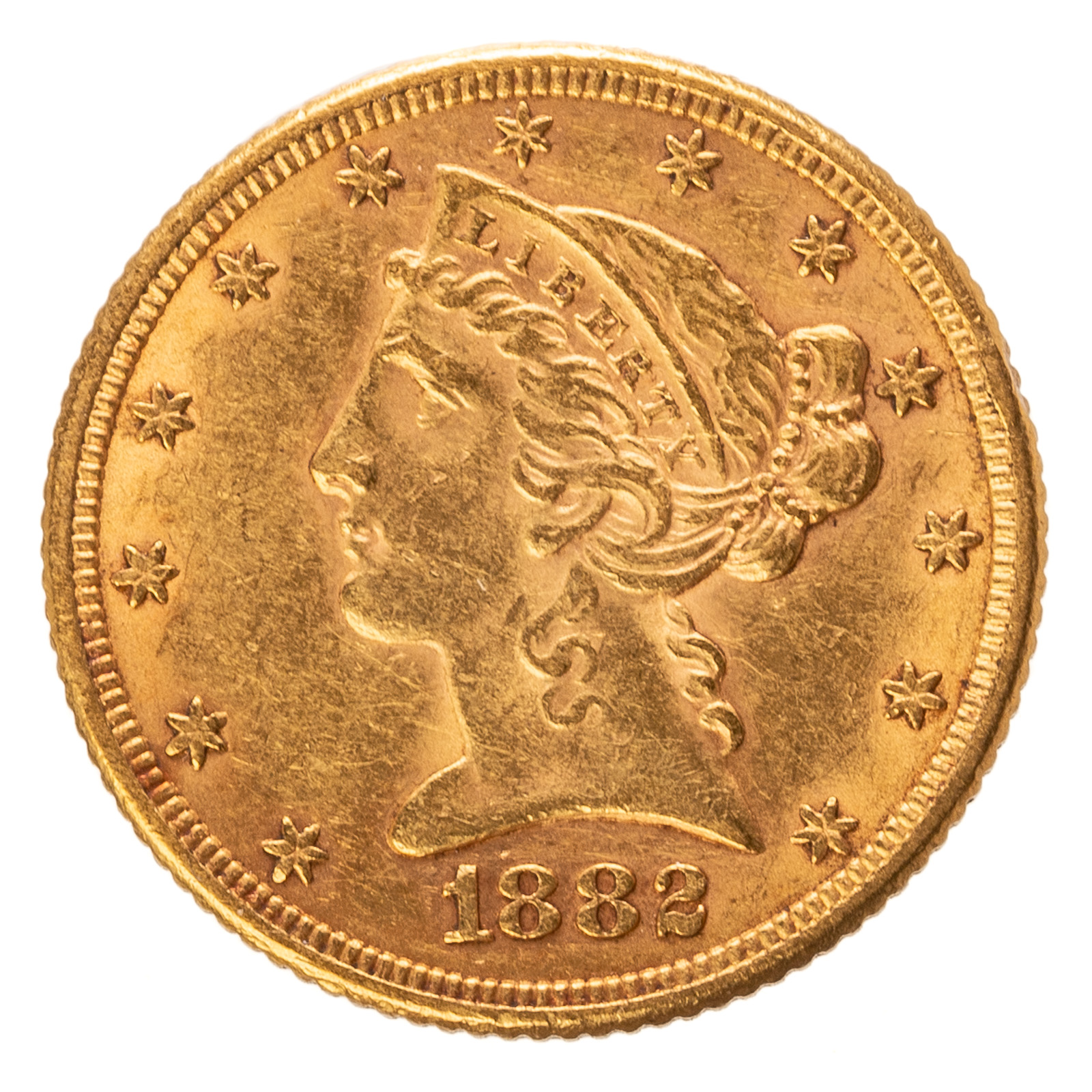 1882 5 LIBERTY GOLD HALF EAGLE 2ea04d