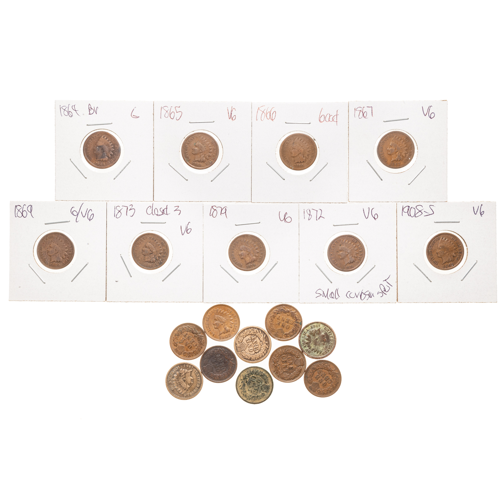 19 INDIAN CENT BETTER DATES & GRADES