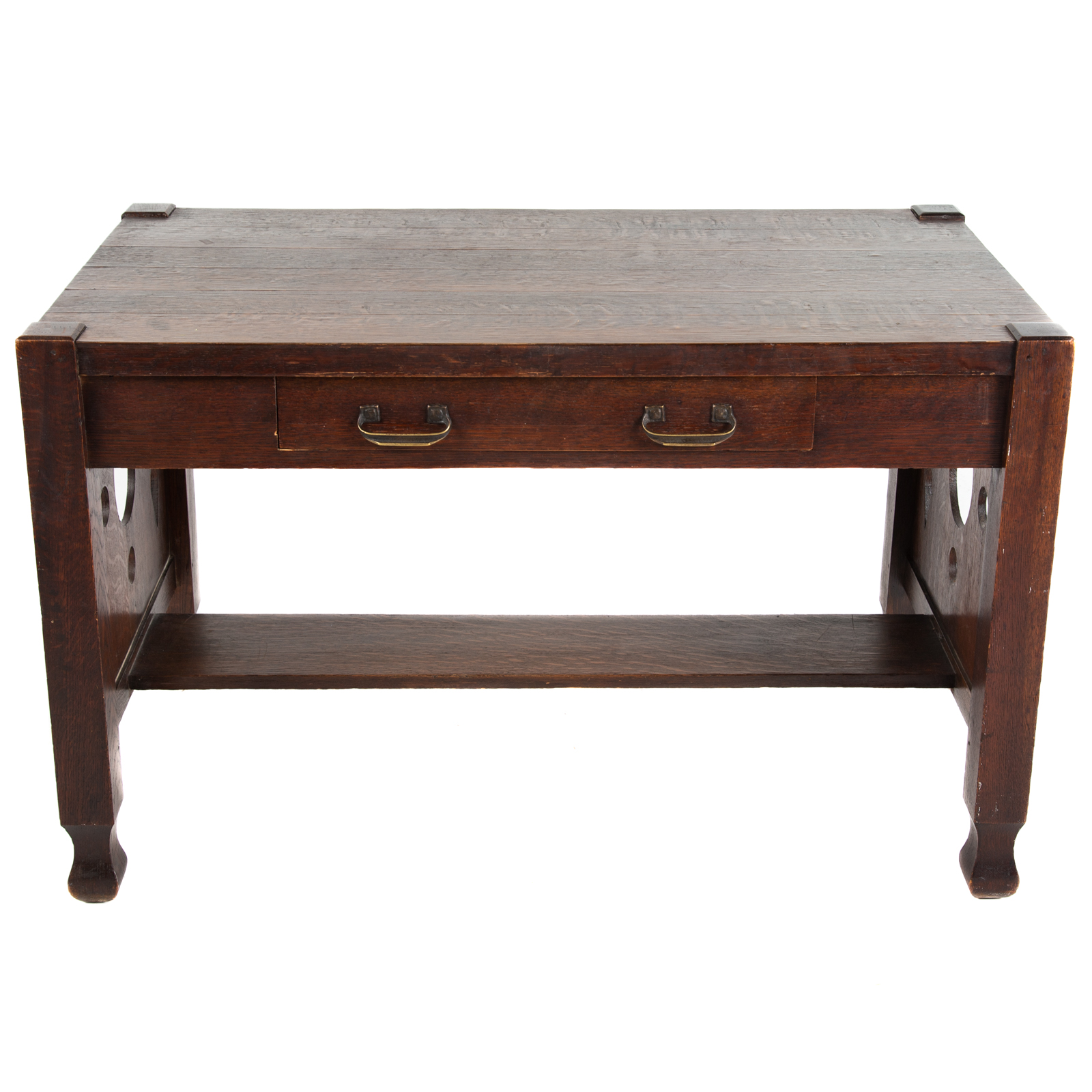 AMERICAN ARTS & CRAFTS OAK MISSION DESK