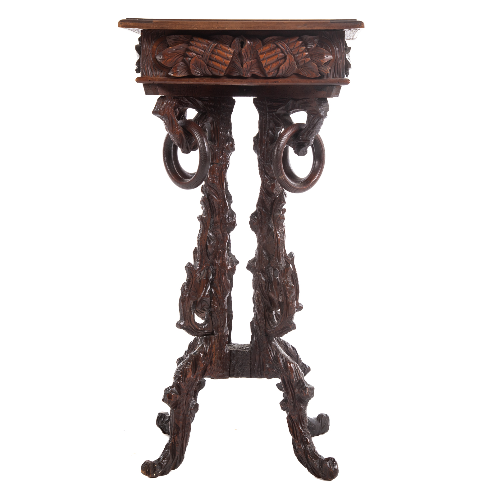 BLACK FOREST CARVED SMOKING STAND 2ea078