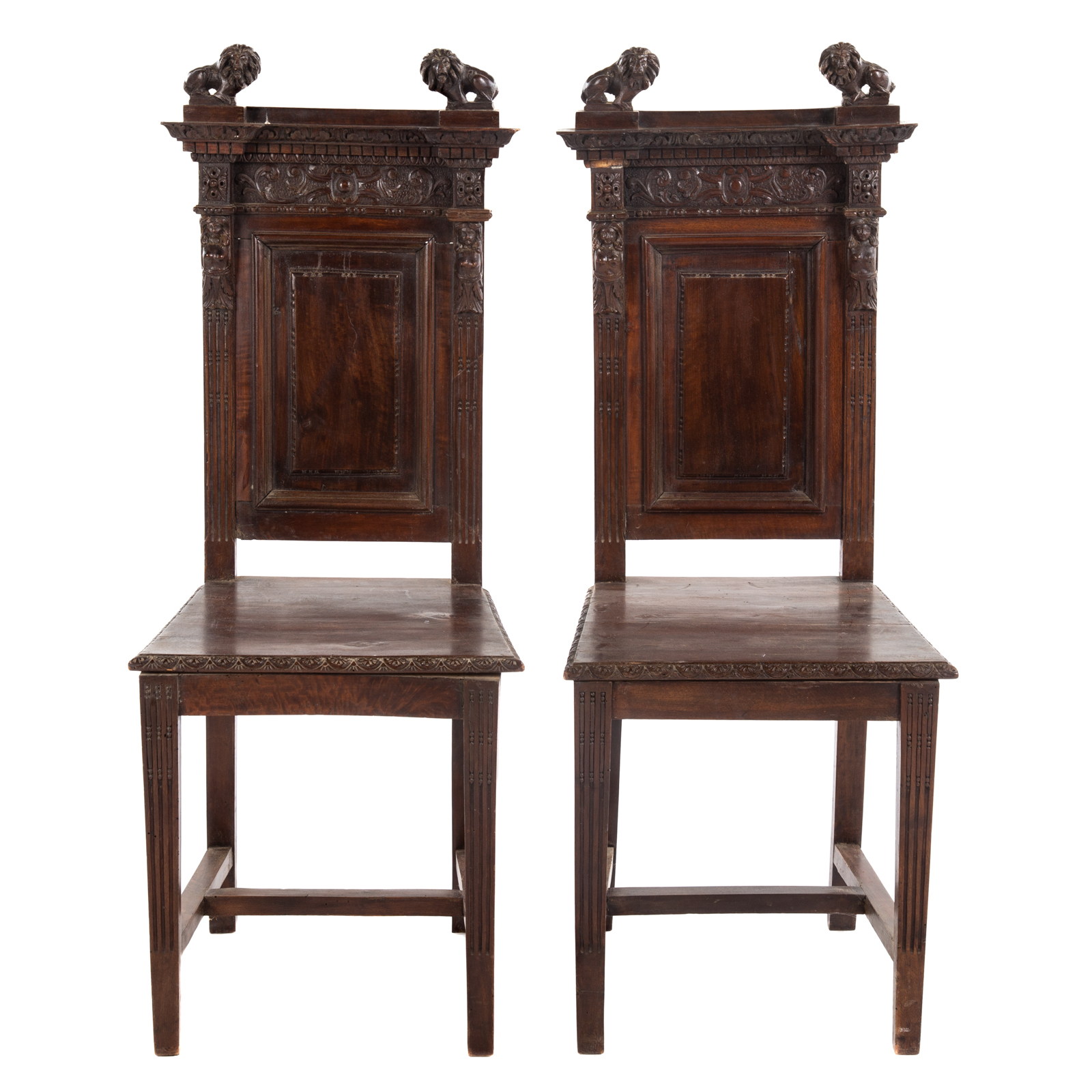 A PAIR OF RENAISSANCE REVIVAL CARVED