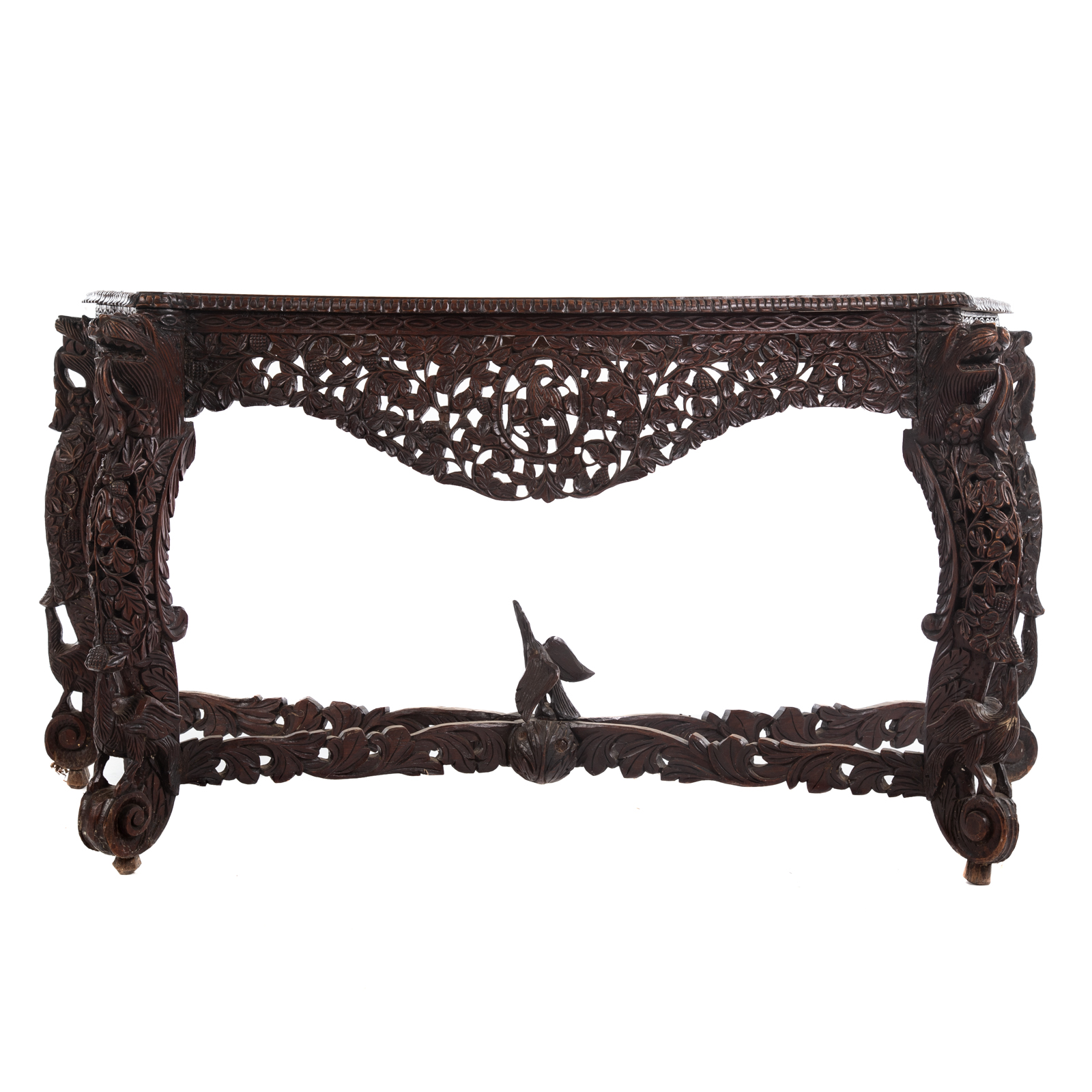 ANGLO INDIAN CARVED HARDWOOD CONSOLE 2ea075