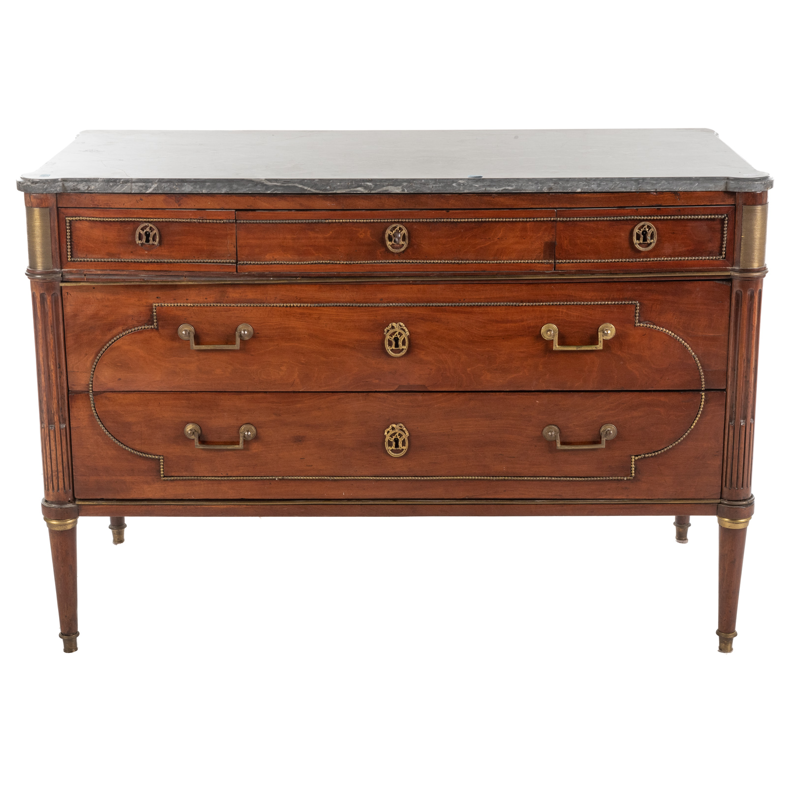LOUIS XVI STYLE MARBLE TOP CHEST 2ea0ad
