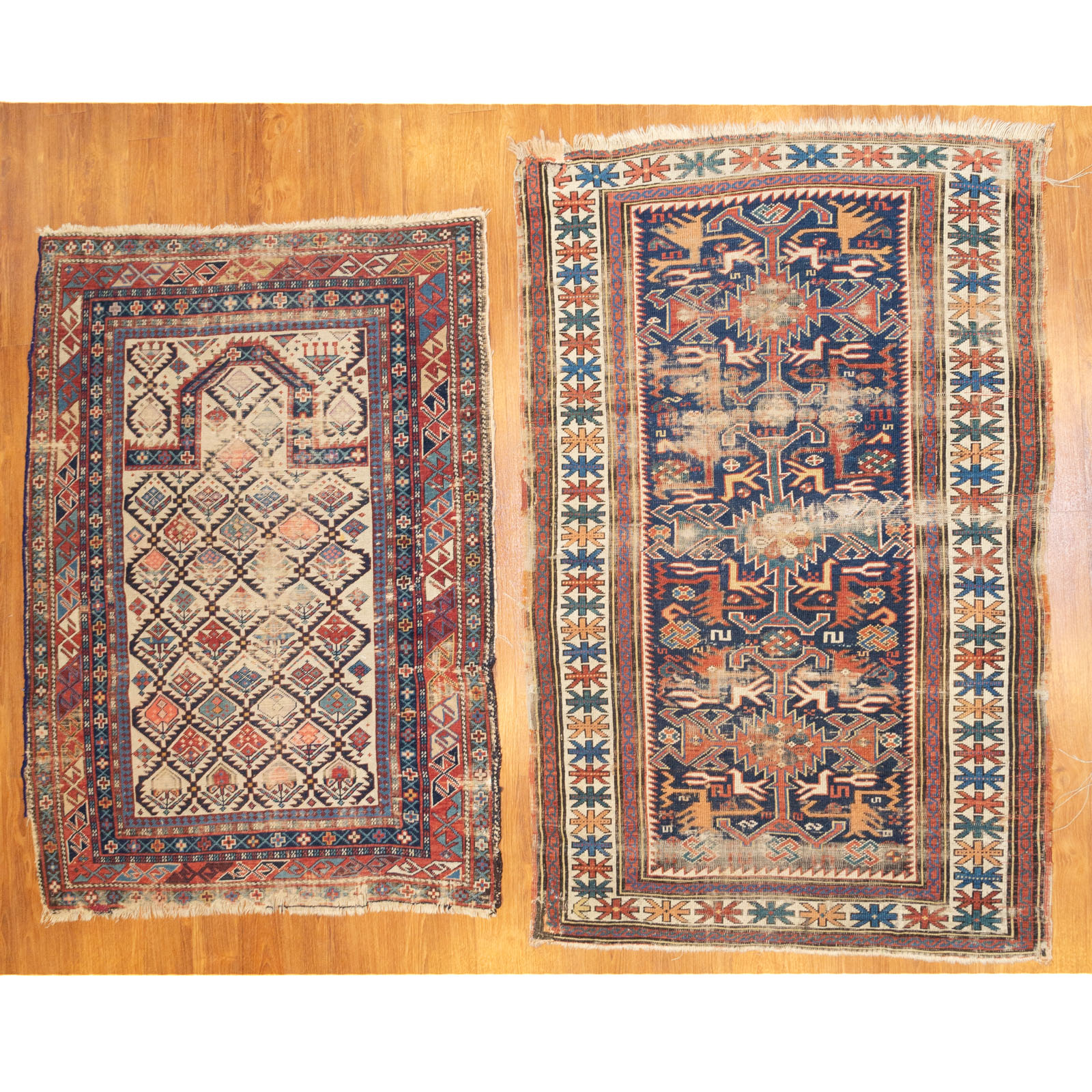 SET OF ANTIQUE RUGS KUBA AND SHIRVAN  2ea0ba