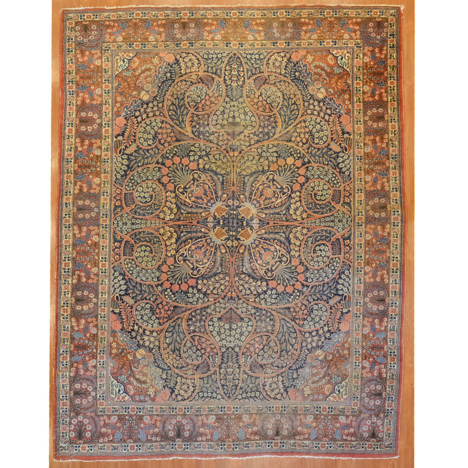 ANTIQUE TABRIZ RUG, PERSIA, 8.8 X 11.2