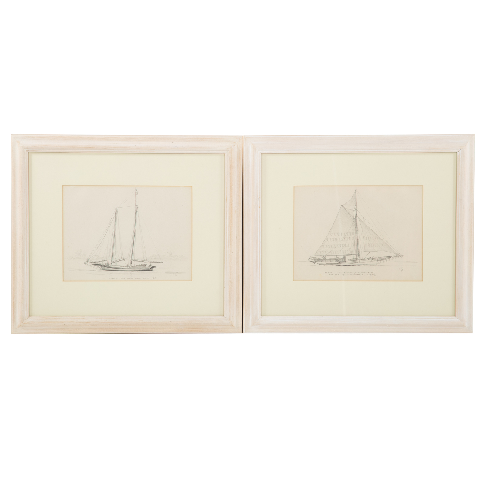 LOUIS J. FEUCHTER. TWO FRAMED GRAPHITE