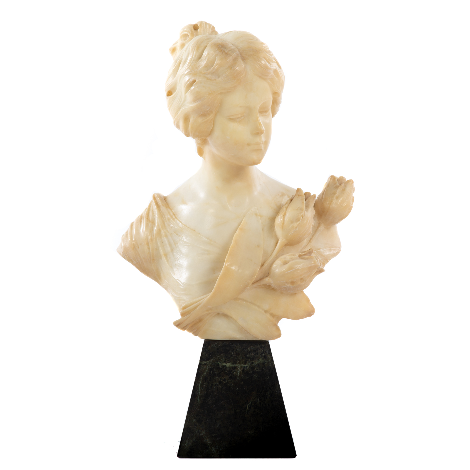 GRANDE TOUR CARVED ALABASTER BUST 2ea172