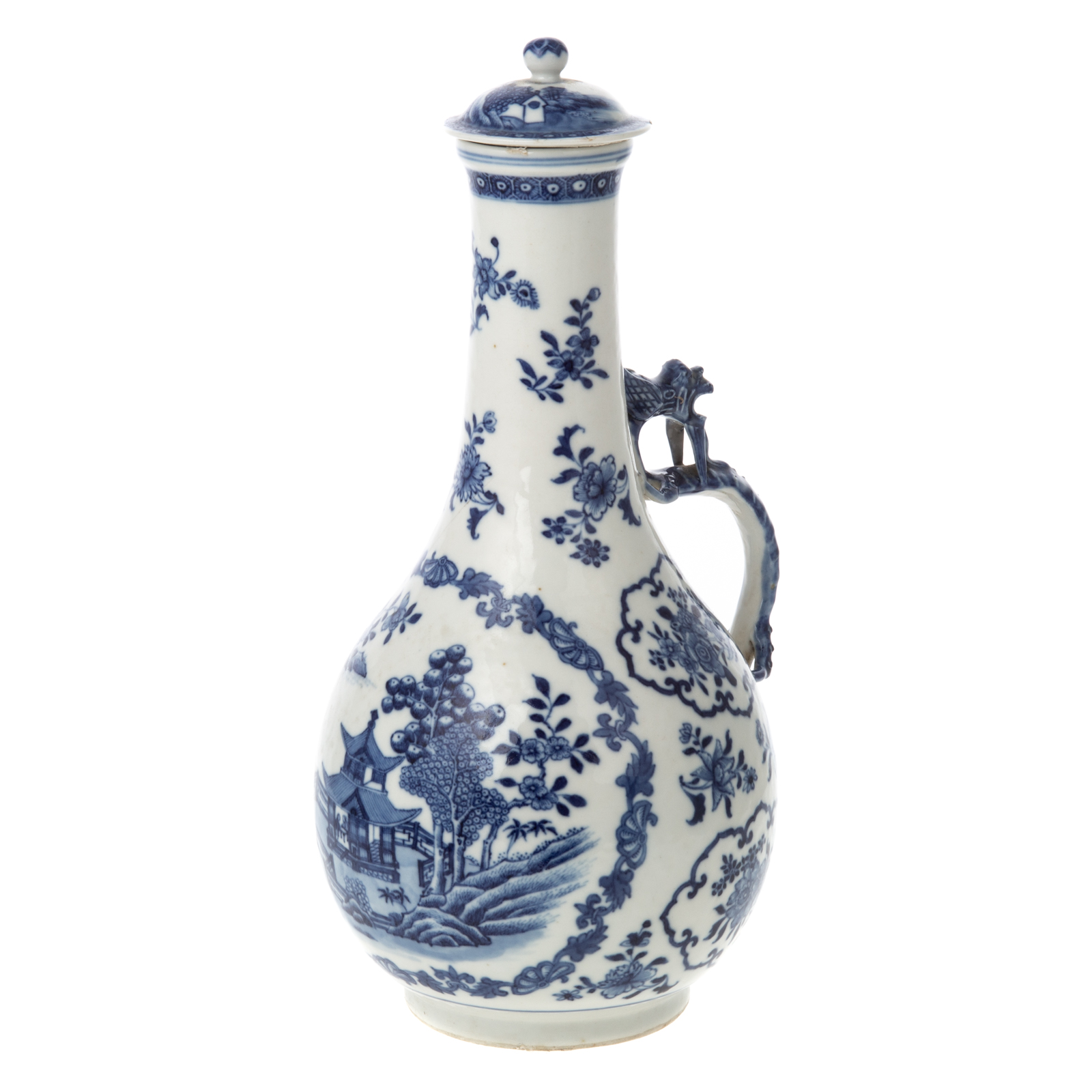 CHINESE EXPORT BLUE WHITE HANDLED 2ea1a5