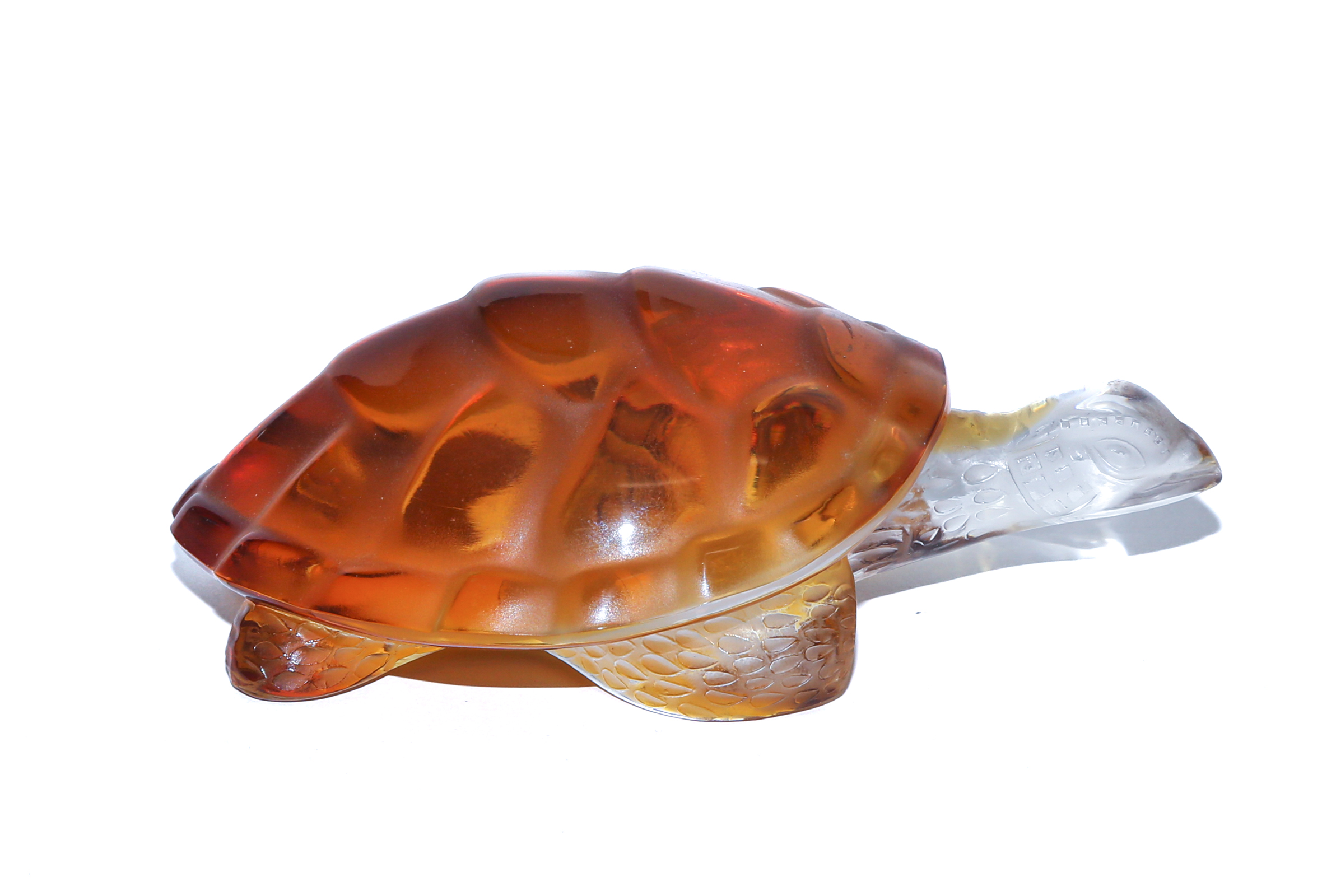 LALIQUE BROWN CLEAR CRYSTAL TURTLE 2ea1d8