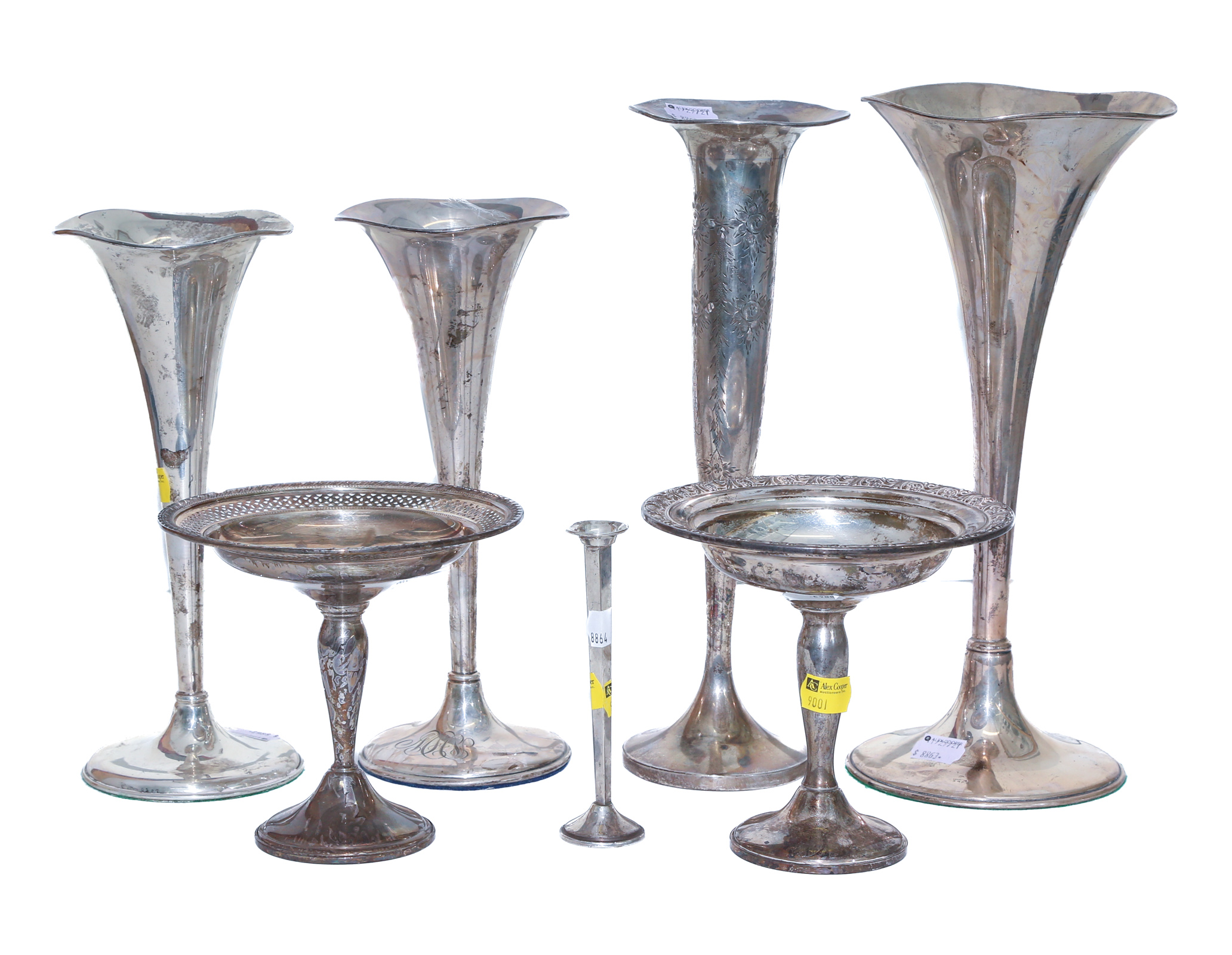 GROUP OF WEIGHTED STERLING HOLLOWWARE