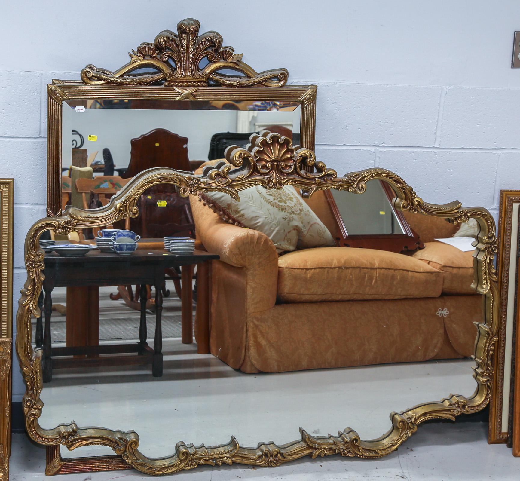 THREE FRAMED MIRRORS 20th century  2ea231