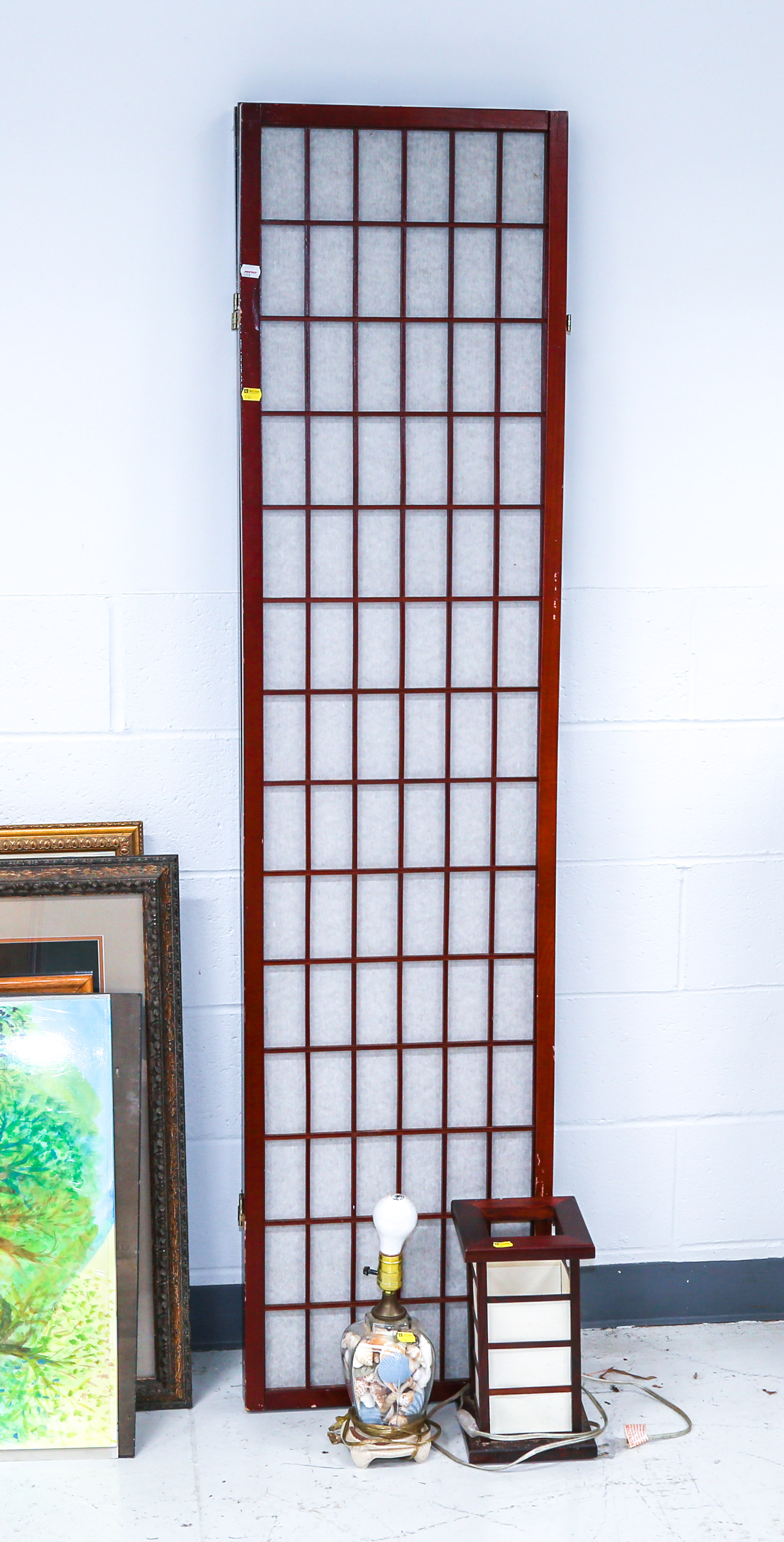 ROOM DIVIDER SCREEN TWO LAMPS 2ea232