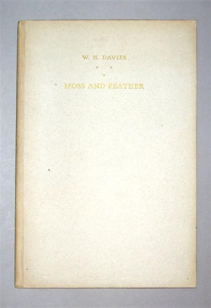 1 vol.  Davies, W.H. Moss and Feather.