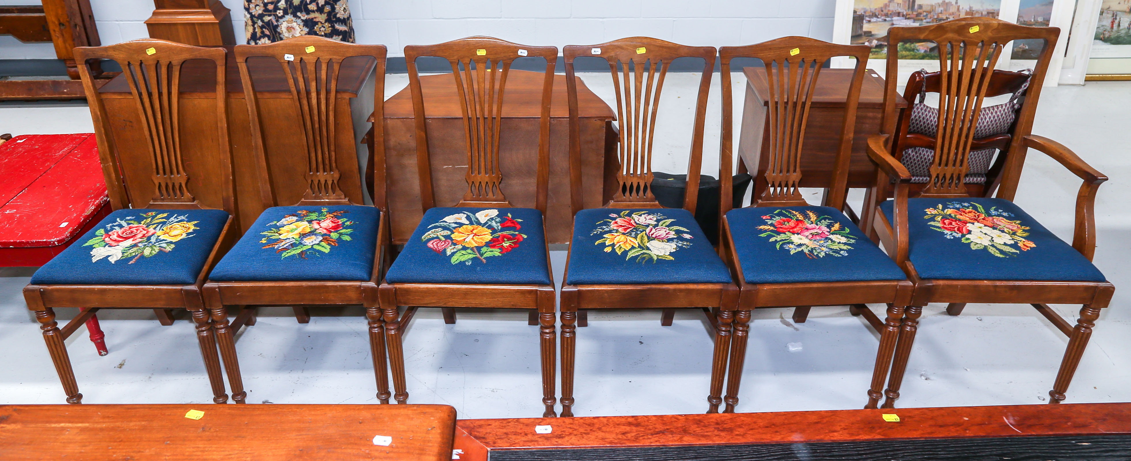 SET OF SIX FEDERAL STYLE MAHOGANY 2ea267