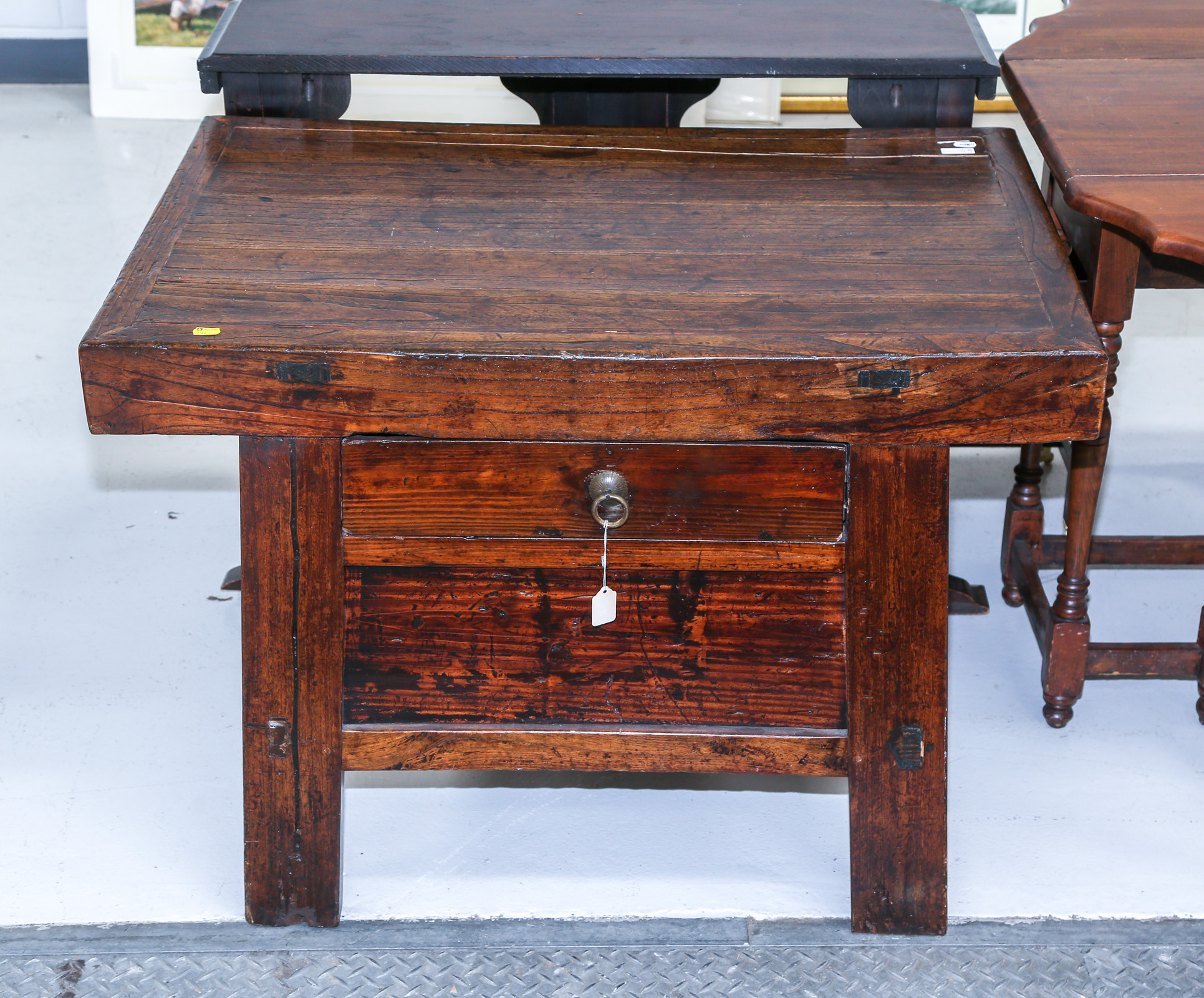 RUSTIC CHINESE ELM TABLE Early