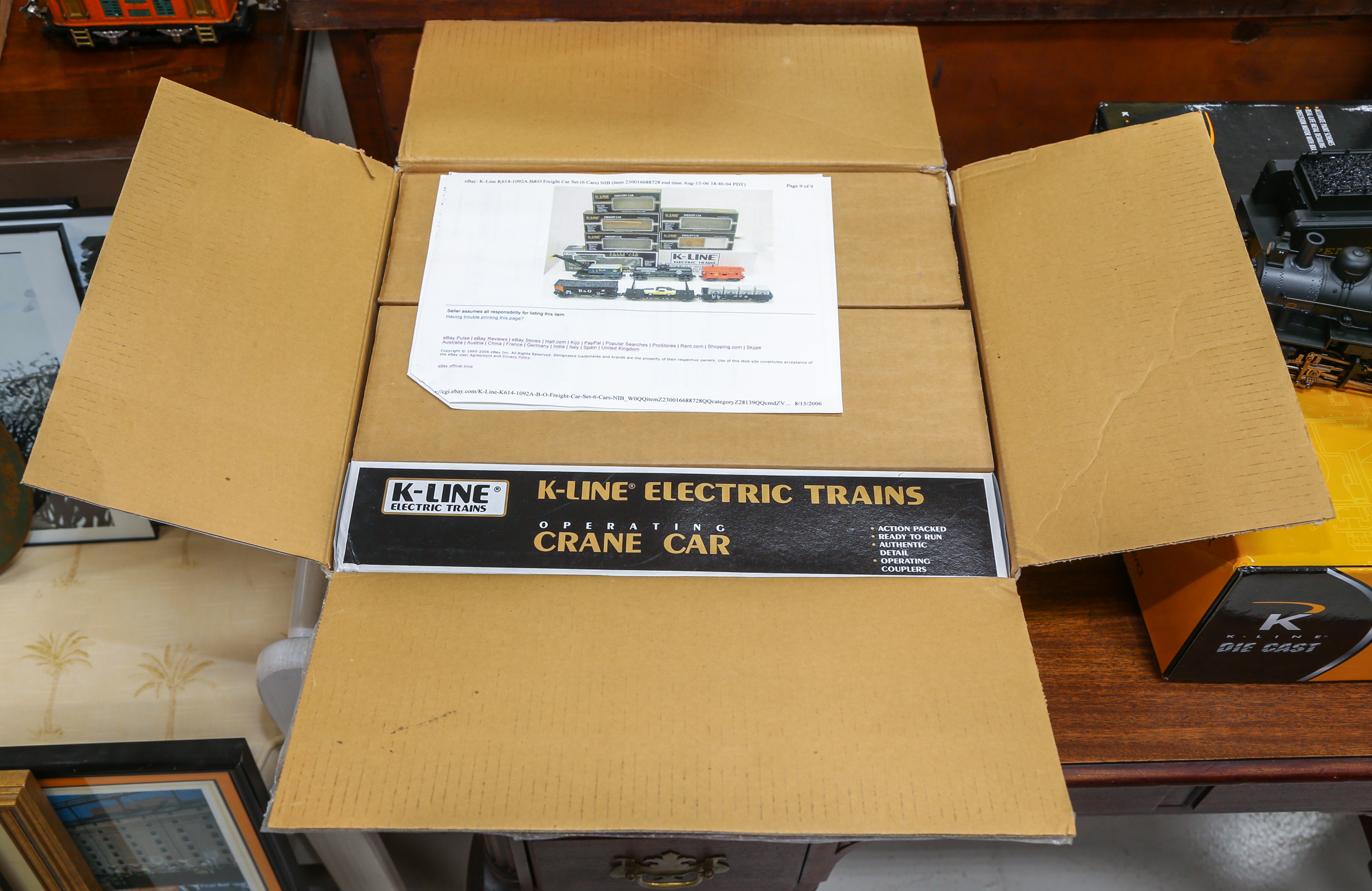 SIX K-LINE O GAUGE RAILWAY CARS All