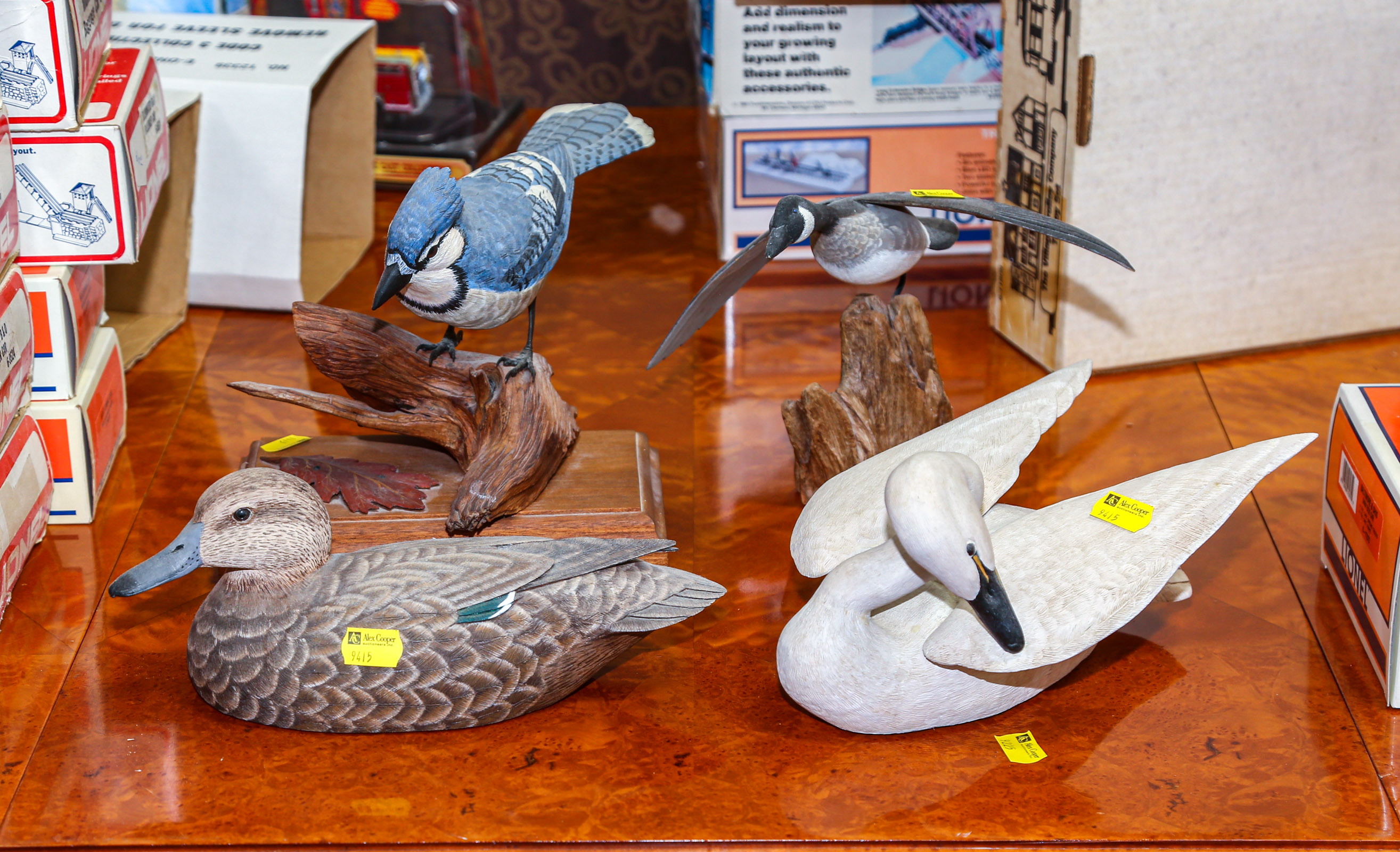 FOUR BIRD CARVINGS BY VERA LEE 2ea34a