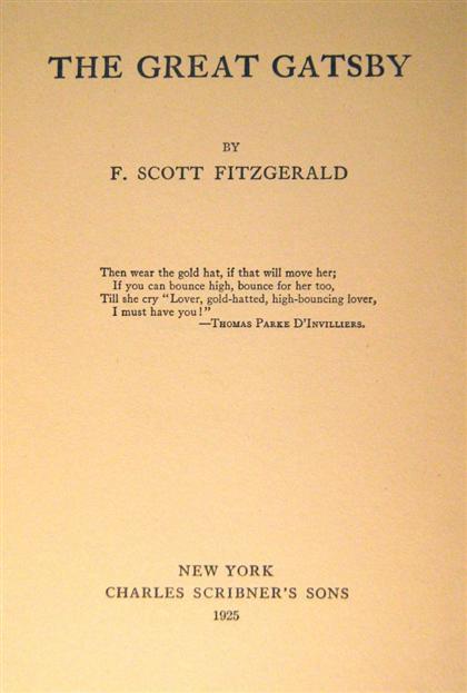 1 vol Fitzgerald F Scott The 4a9ee