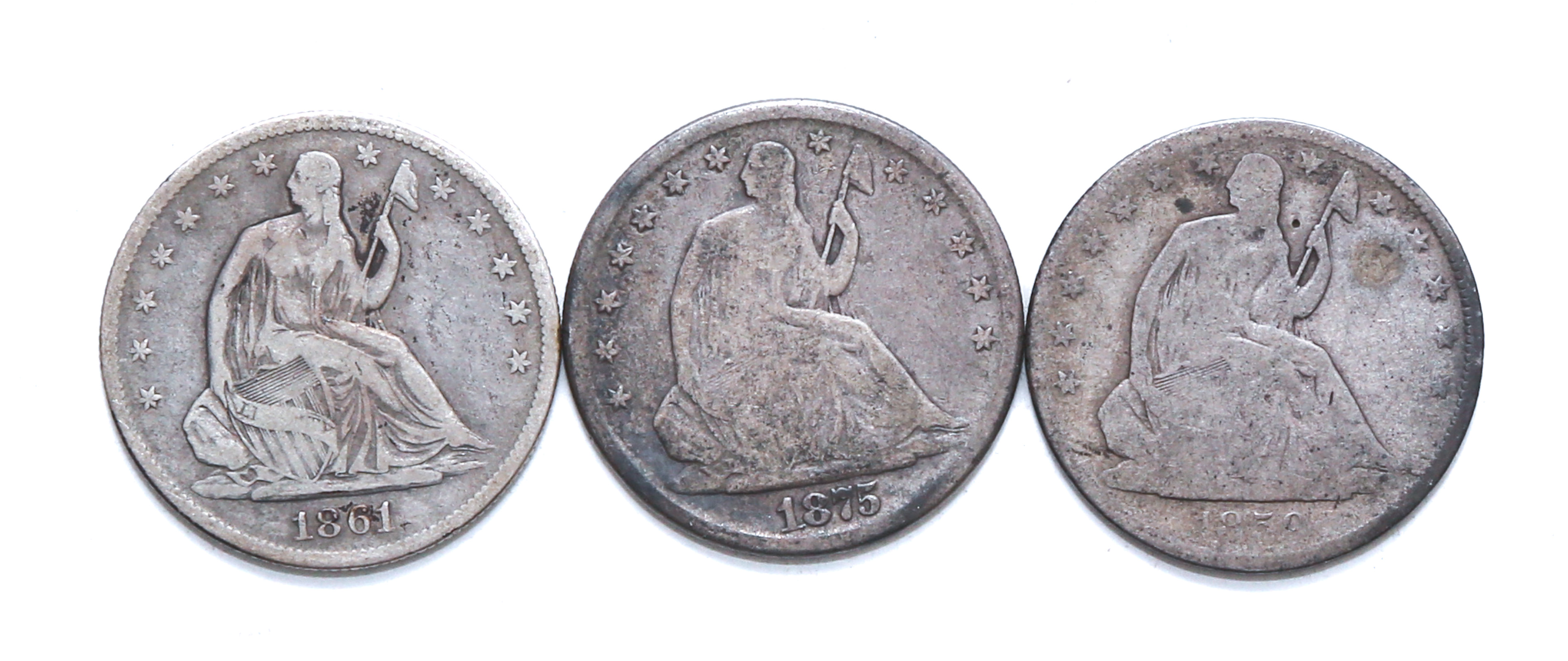 THREE COLLECTIBLE LIBERTY SEATED