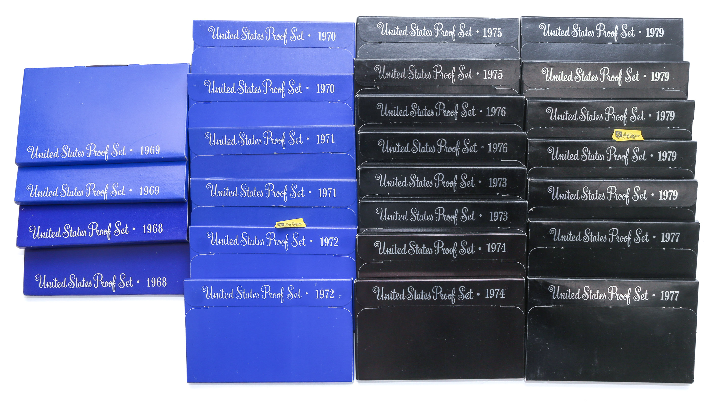 25 US PROOF SETS 2-1968, 2-1969, 2-1970,