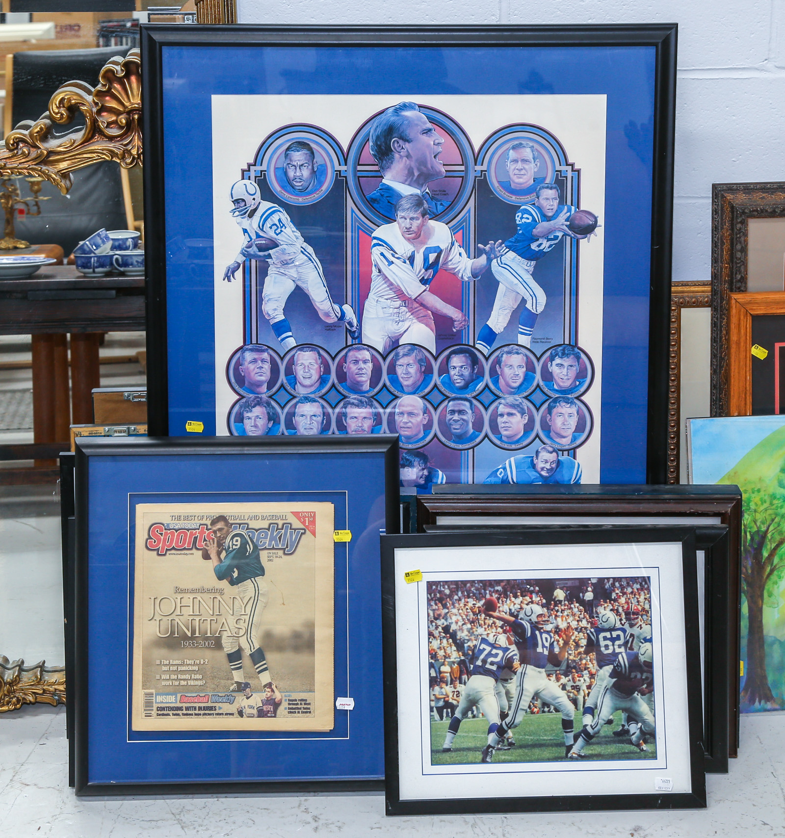 SELECTION OF FRAMED BALTIMORE COLTS