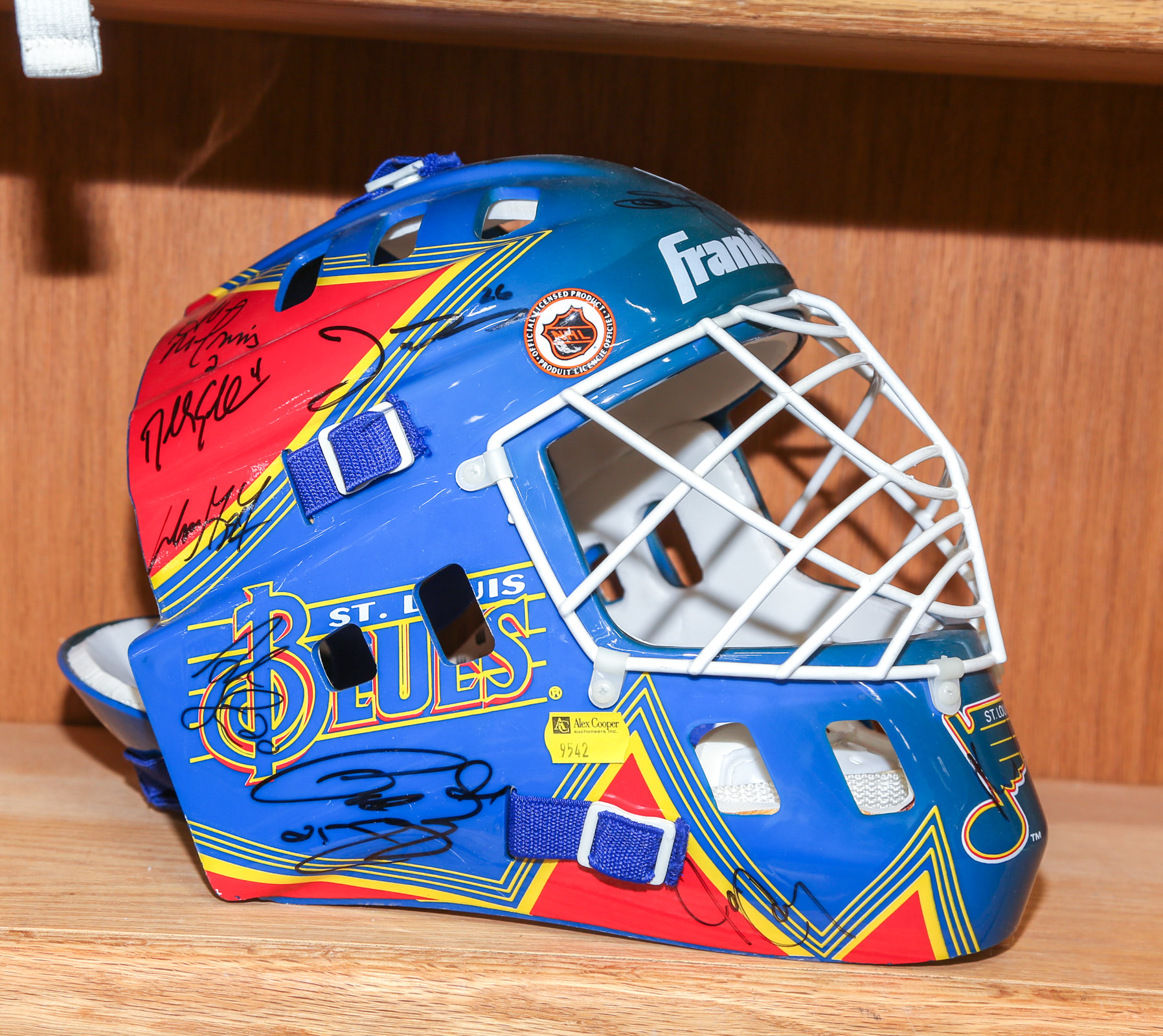 ST. LOUIS BLUES TEAM-SIGNED GOALIE'S