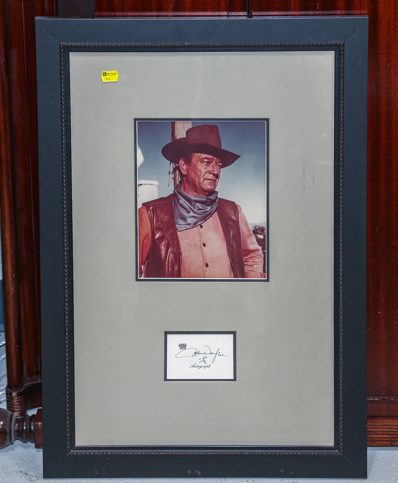 FRAMED JOHN WAYNE PHOTOGRAPH WITH